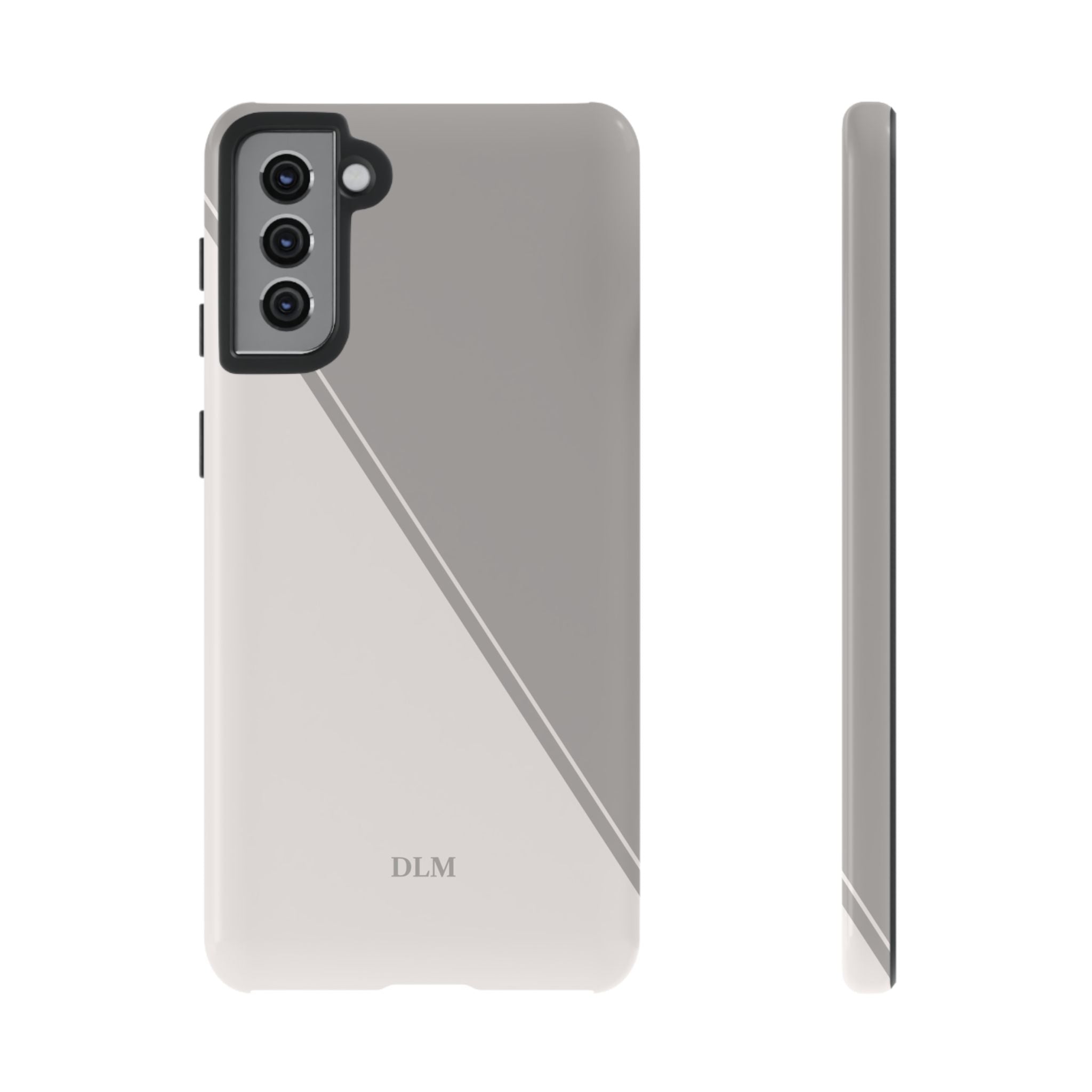 Grey Two Tone Case Custom Initials Case