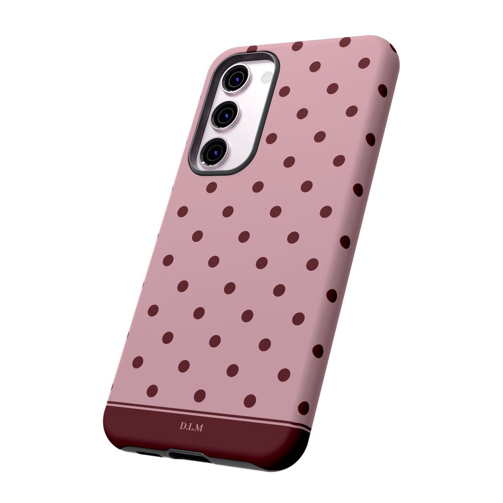 Berry Blush Personalised Polka Dot Case