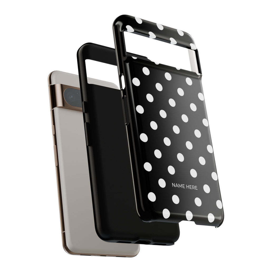 Black & White PolkaDot Customisable Case