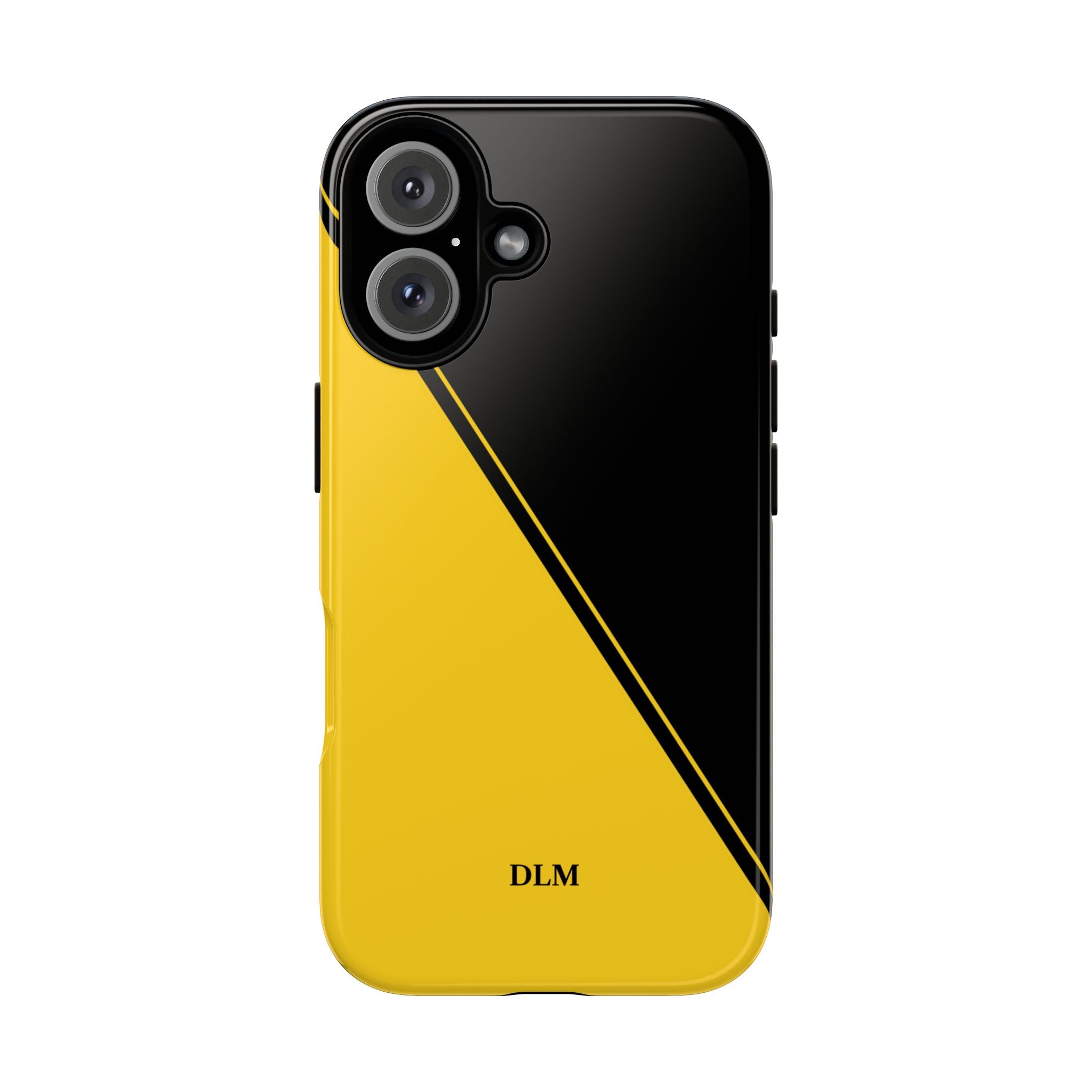 Yellow/Black Two Tone Custom Initials Case
