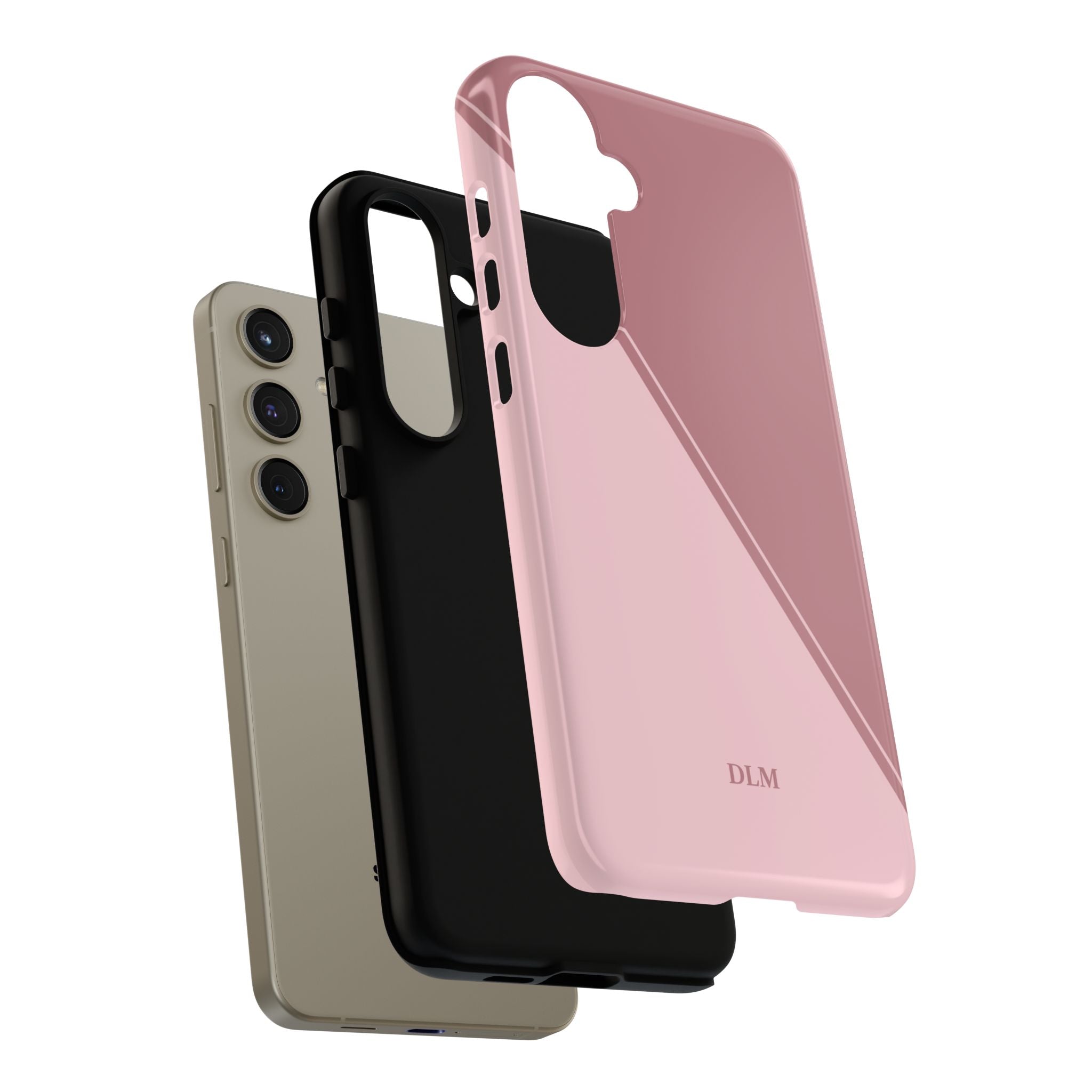 Pinks Two Tone Custom Initials Case