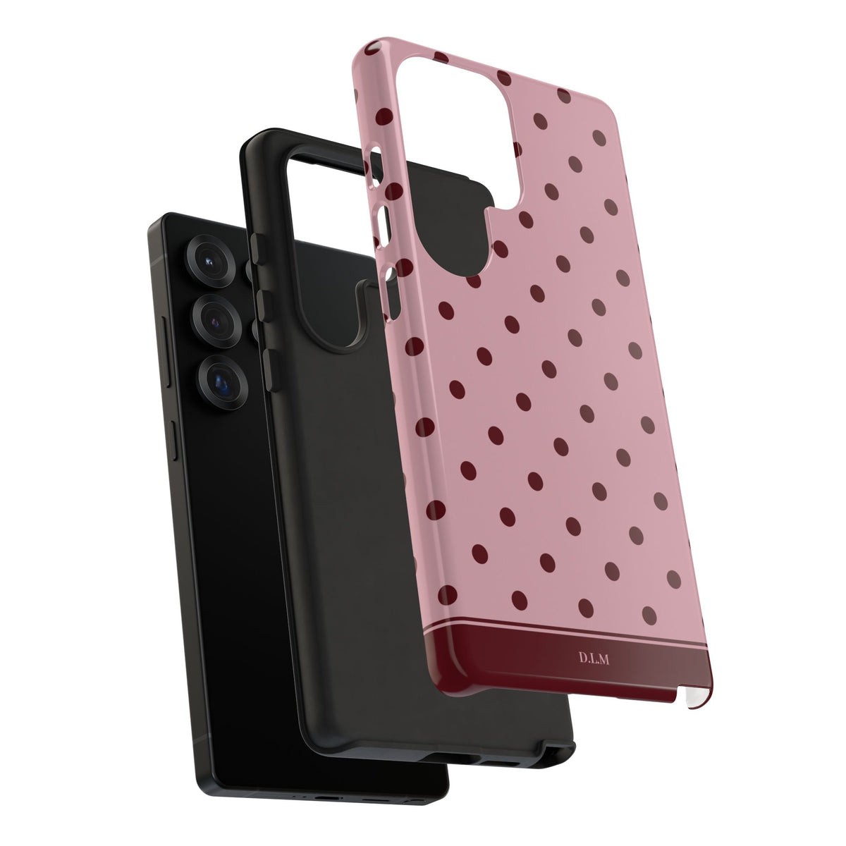 Berry Blush Personalised Polka Dot Case