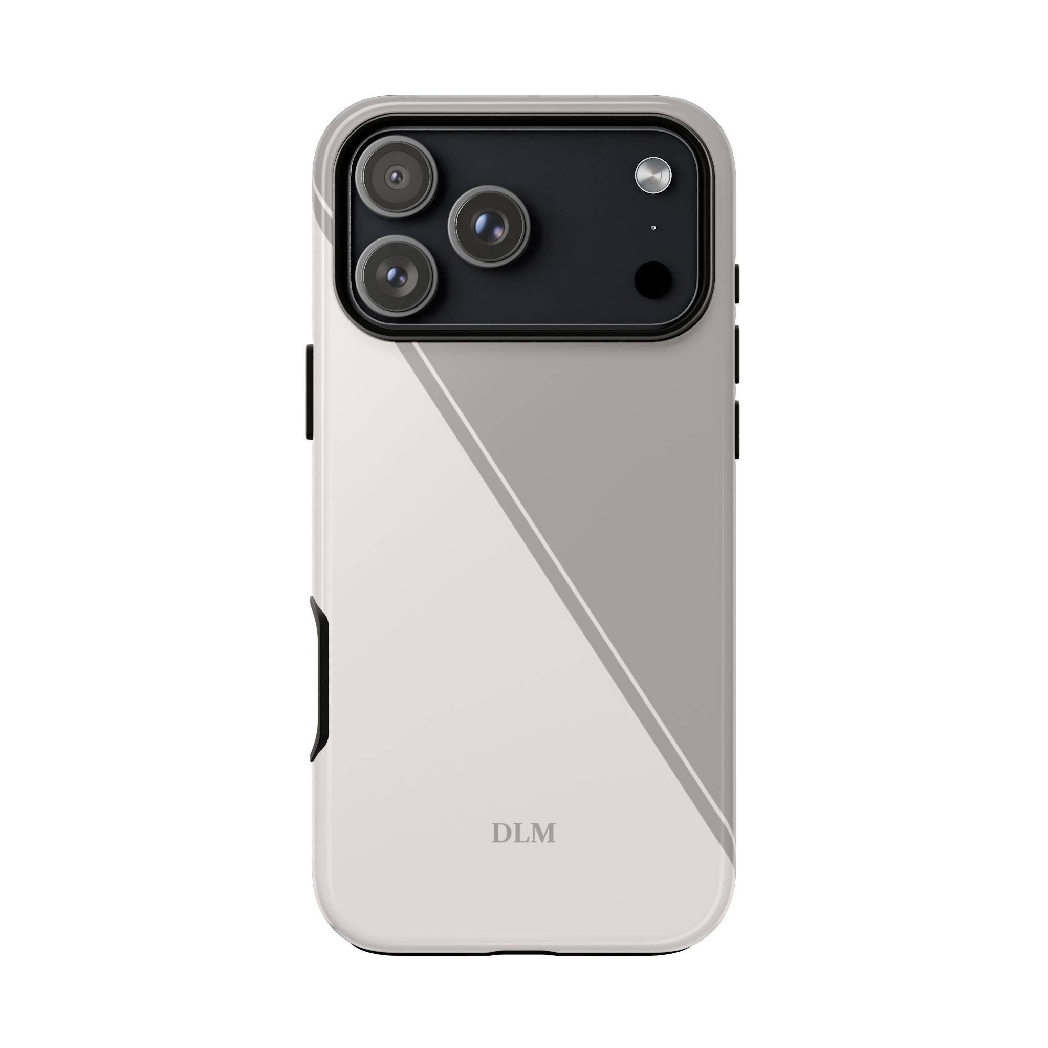 Grey Two Tone Case Custom Initials Case
