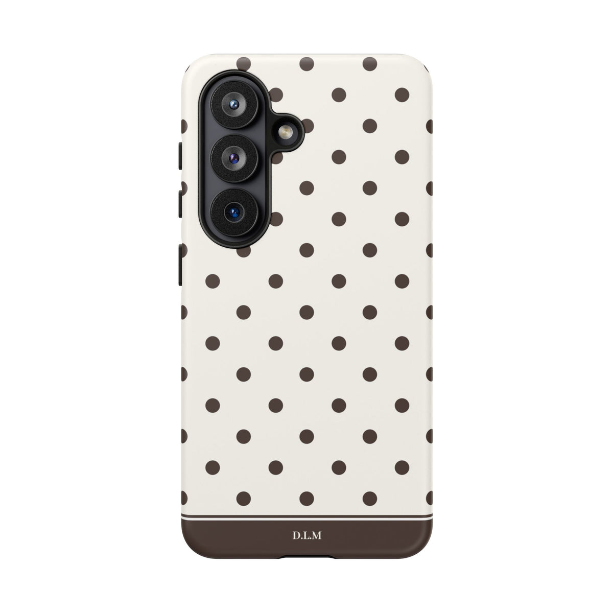 Creamy Mocha Personalised Polka Dot Case