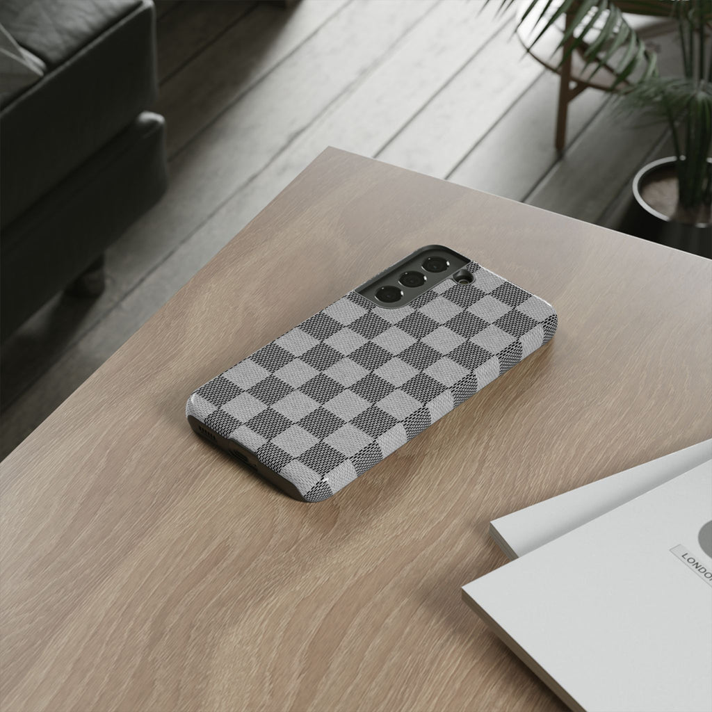 Checkered Grey Phone Case