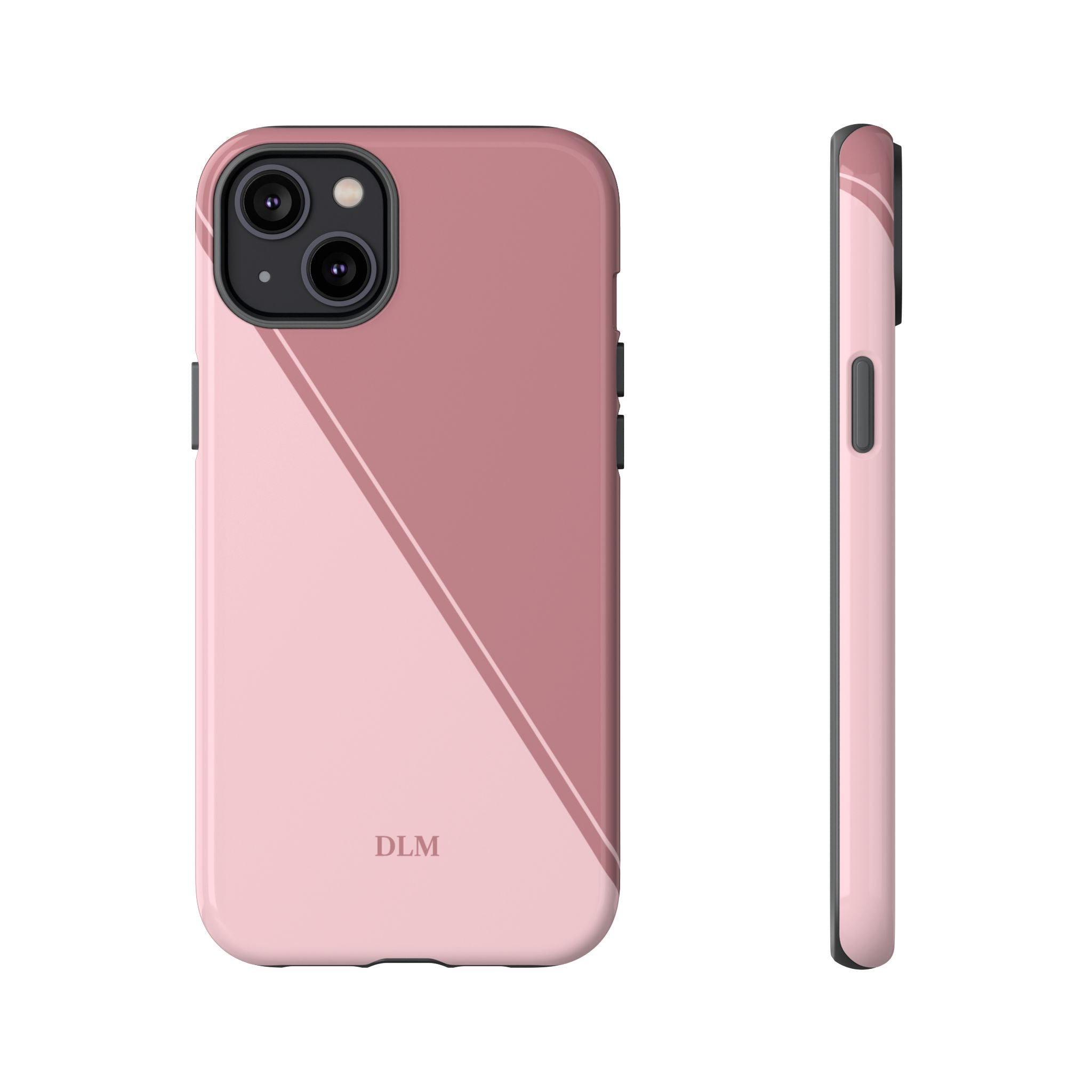 Pinks Two Tone Custom Initials Case