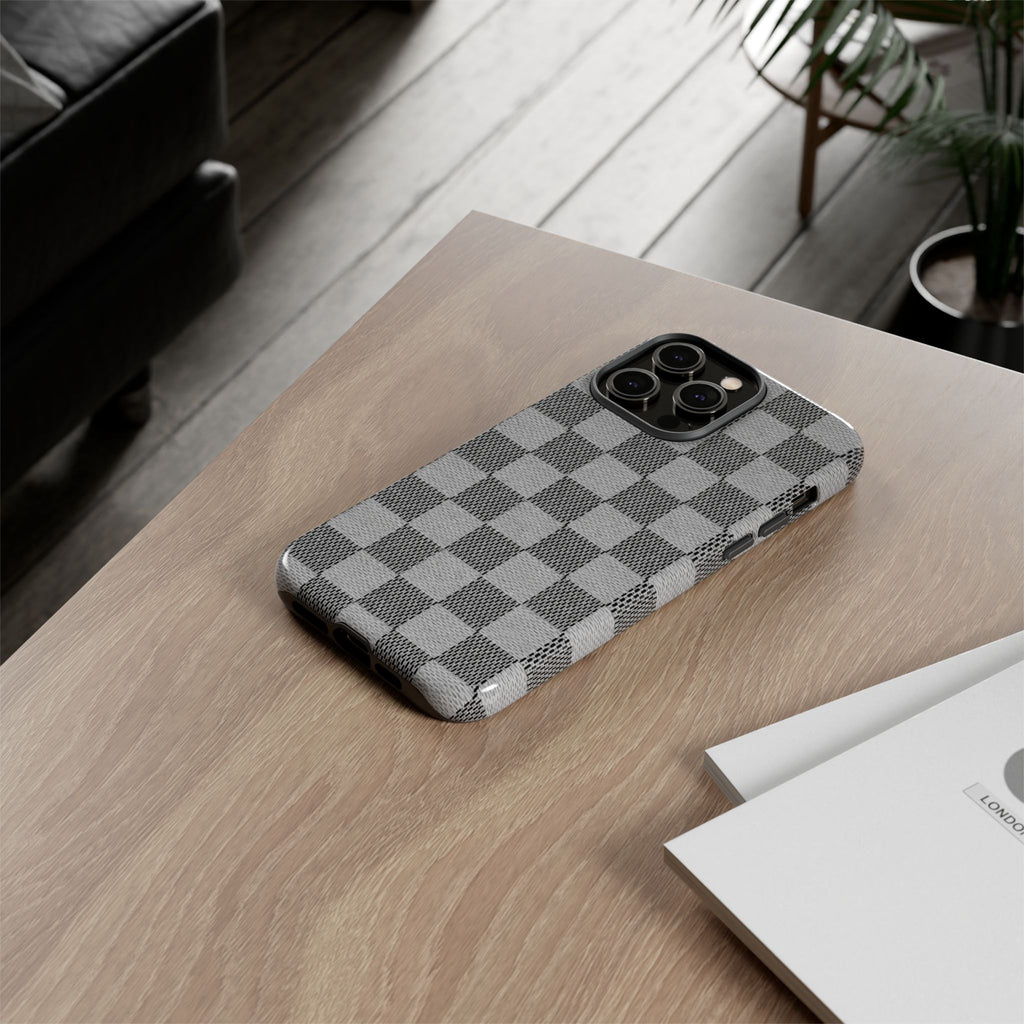 Checkered Grey Phone Case