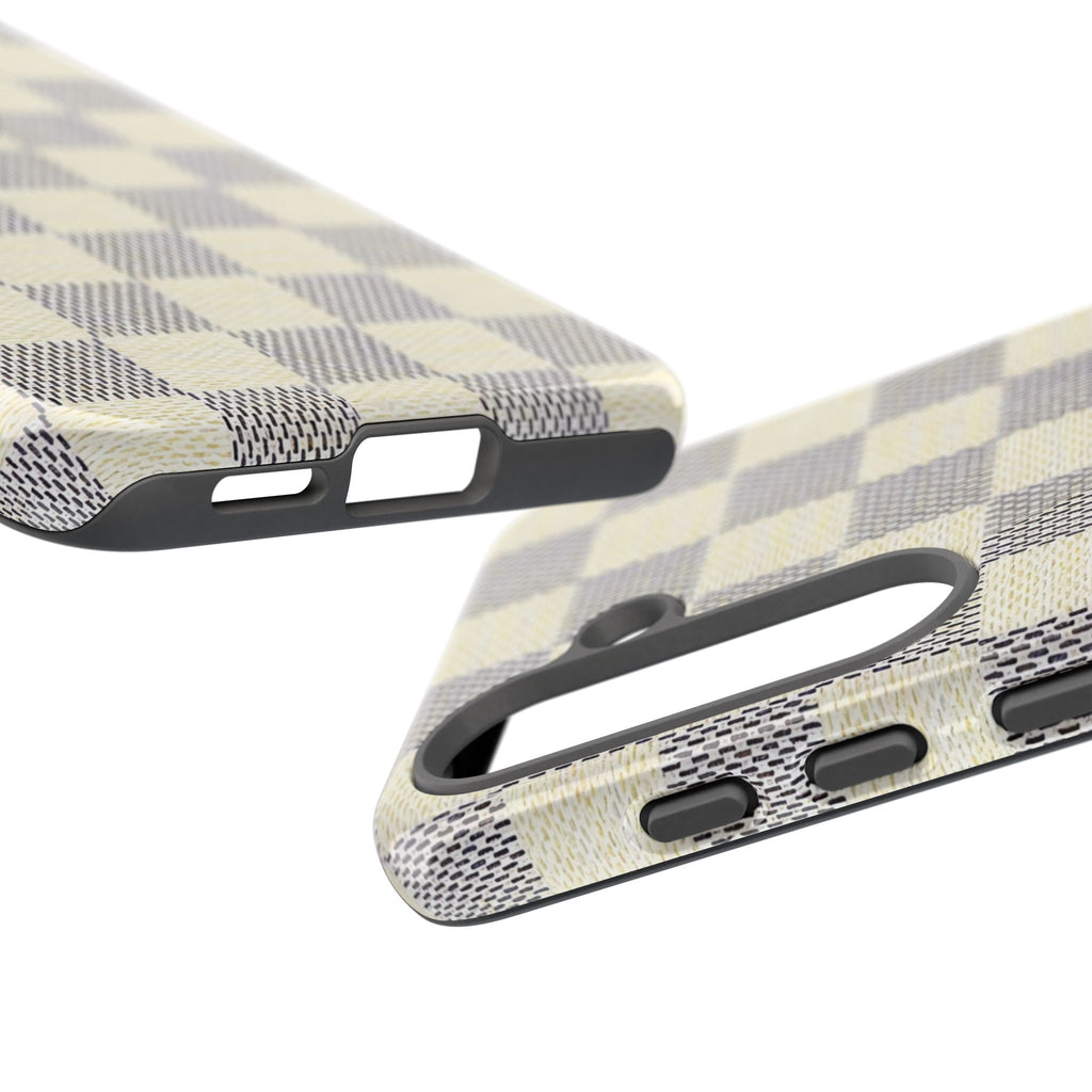 Checkered Cream Phone Case