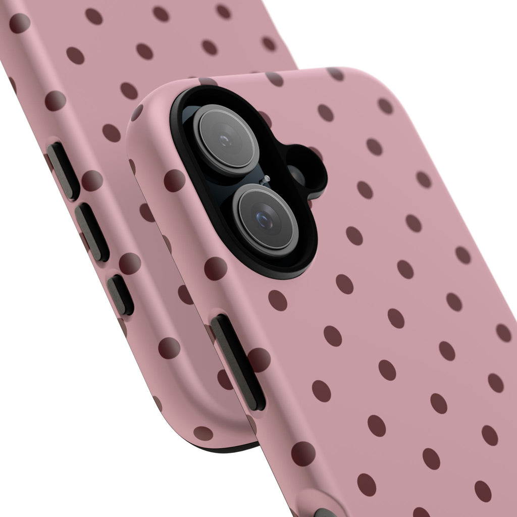 Berry Blush Personalised Polka Dot Case
