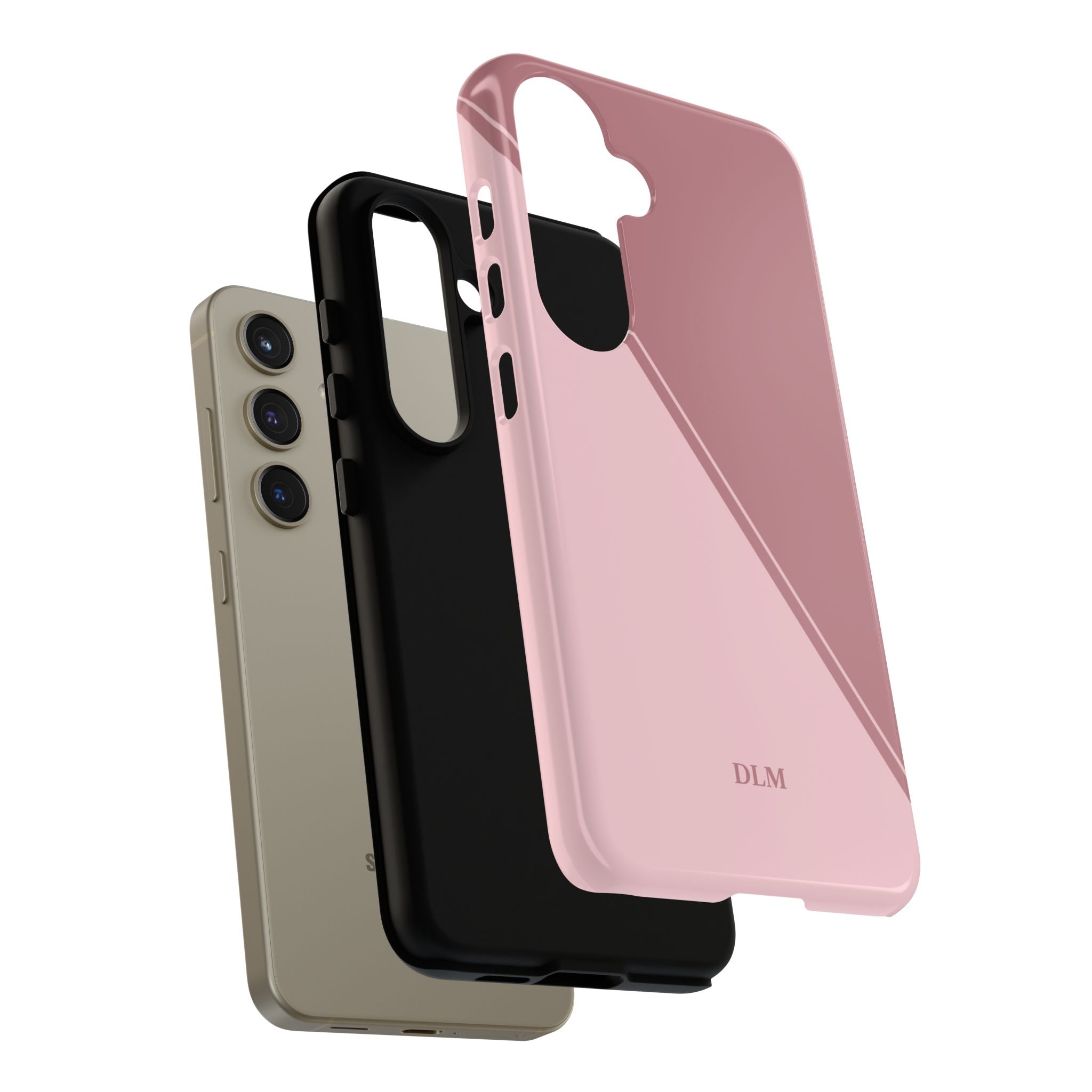 Pinks Two Tone Custom Initials Case
