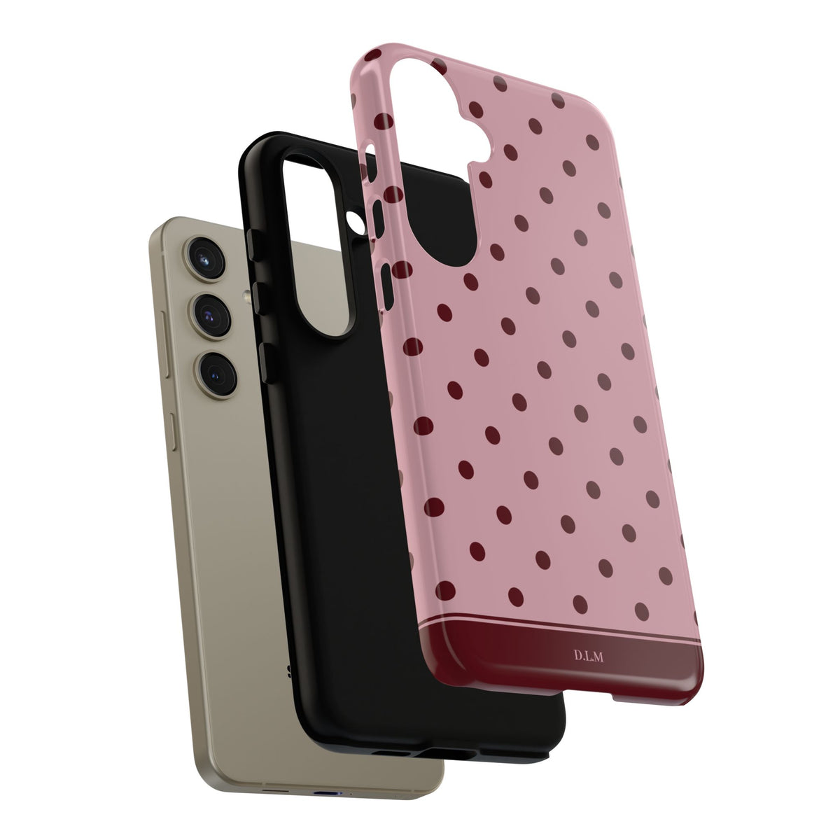 Berry Blush Personalised Polka Dot Case
