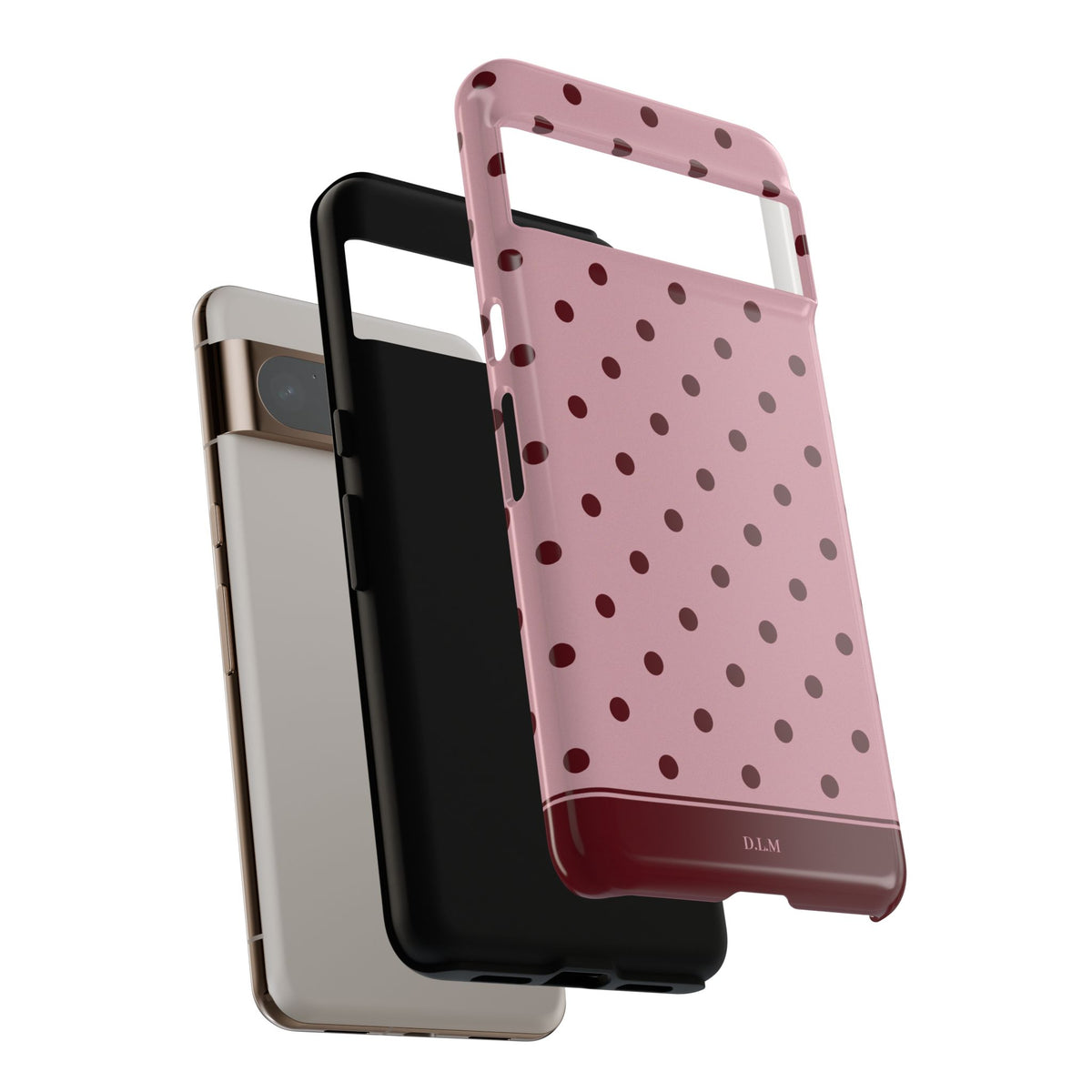 Berry Blush Personalised Polka Dot Case