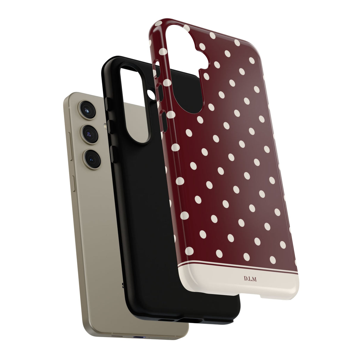 Cranberry Cream Personalised Polka Dot Case