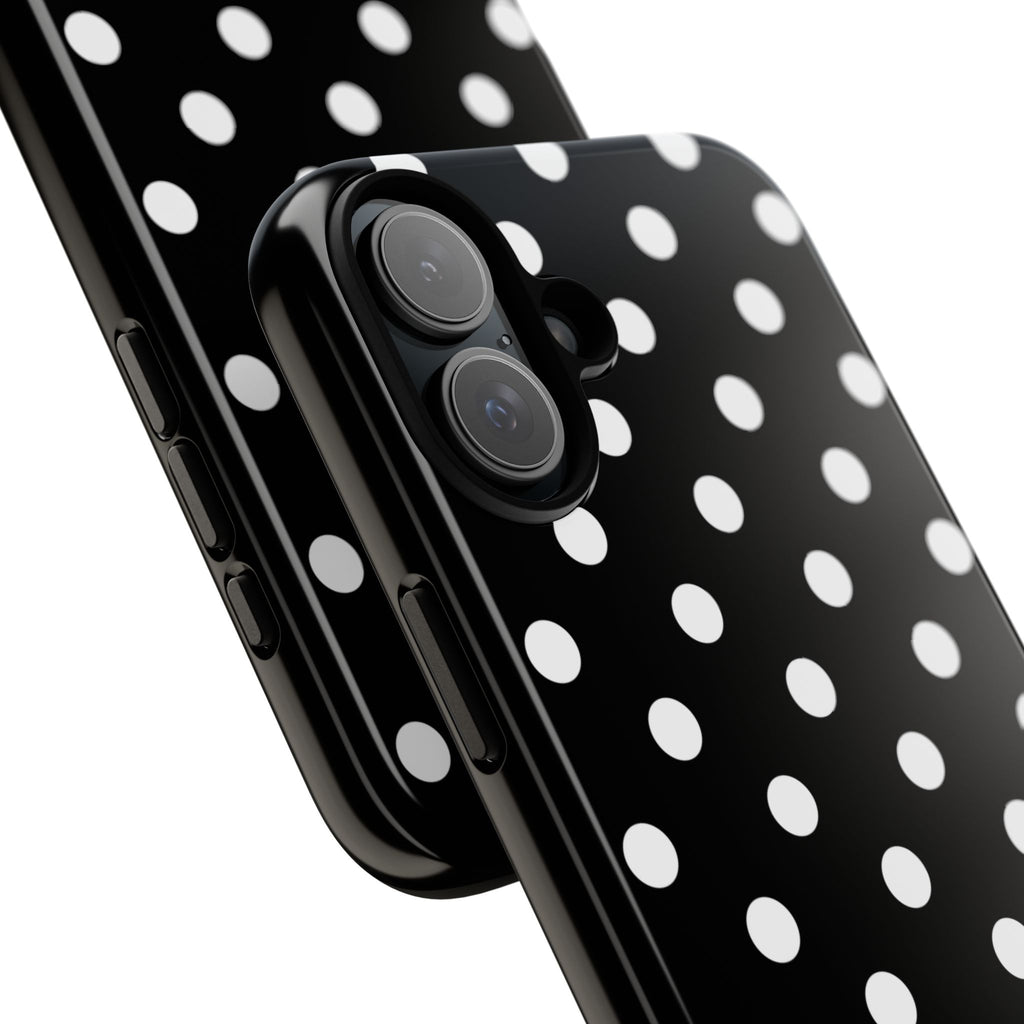 Black & White PolkaDot Customisable Case