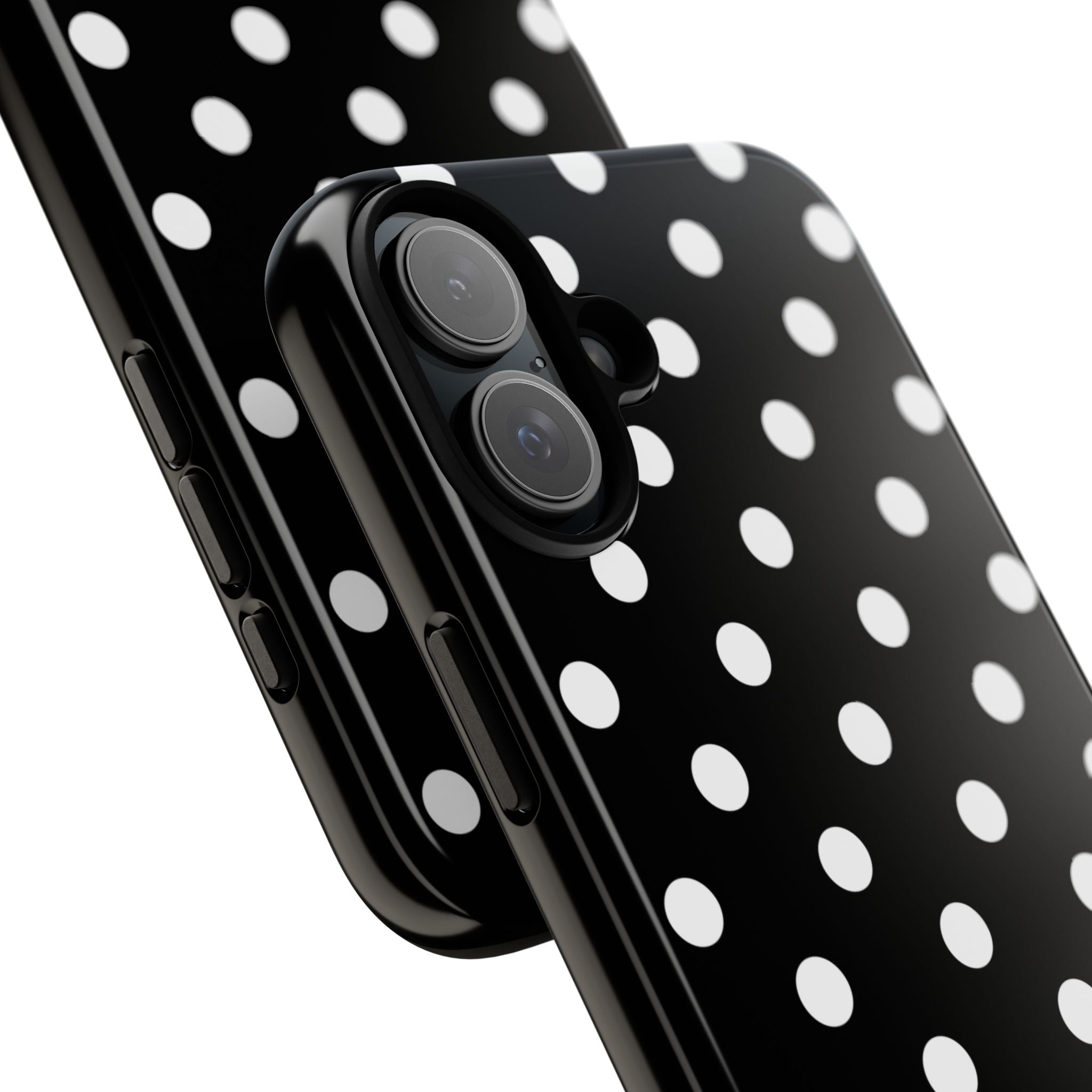 Black & White PolkaDot Customisable Case