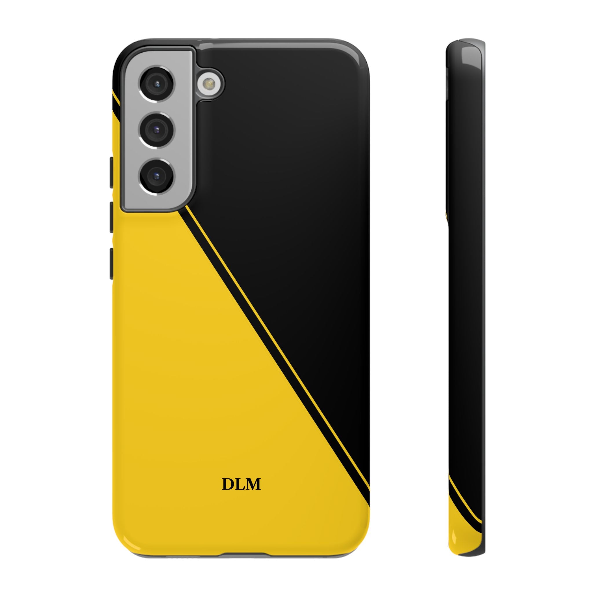 Yellow/Black Two Tone Custom Initials Case