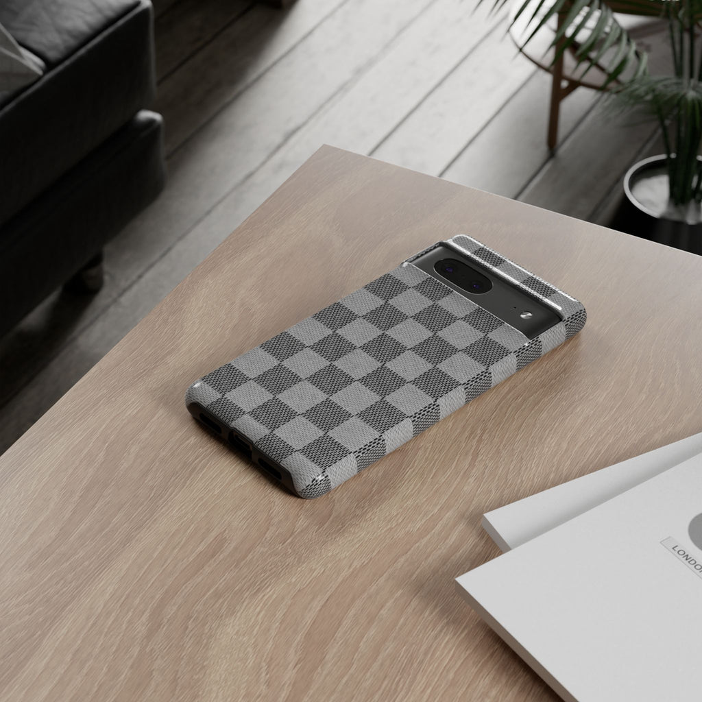 Checkered Grey Phone Case