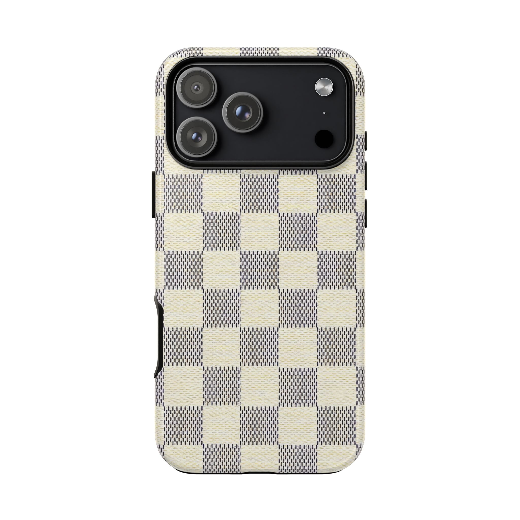 Checkered Cream Phone Case