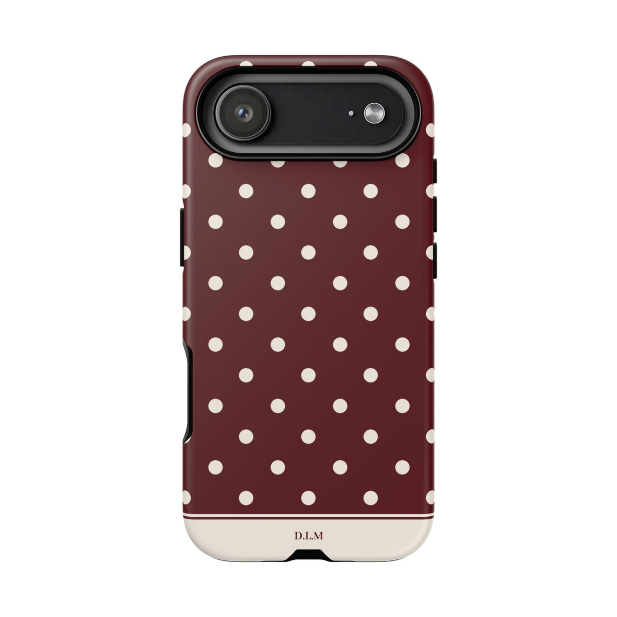 Cranberry Cream Personalised Polka Dot Case