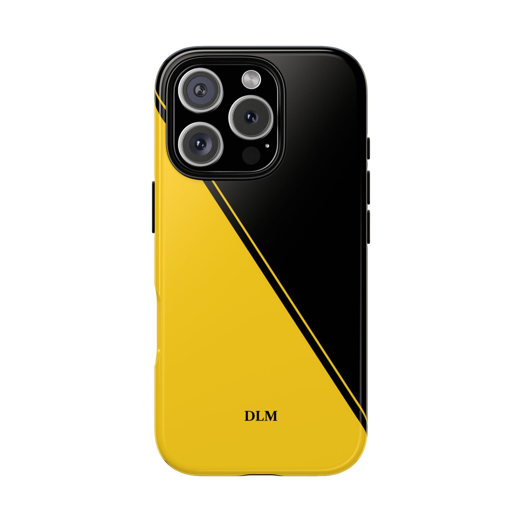 Yellow/Black Two Tone Custom Initials Case