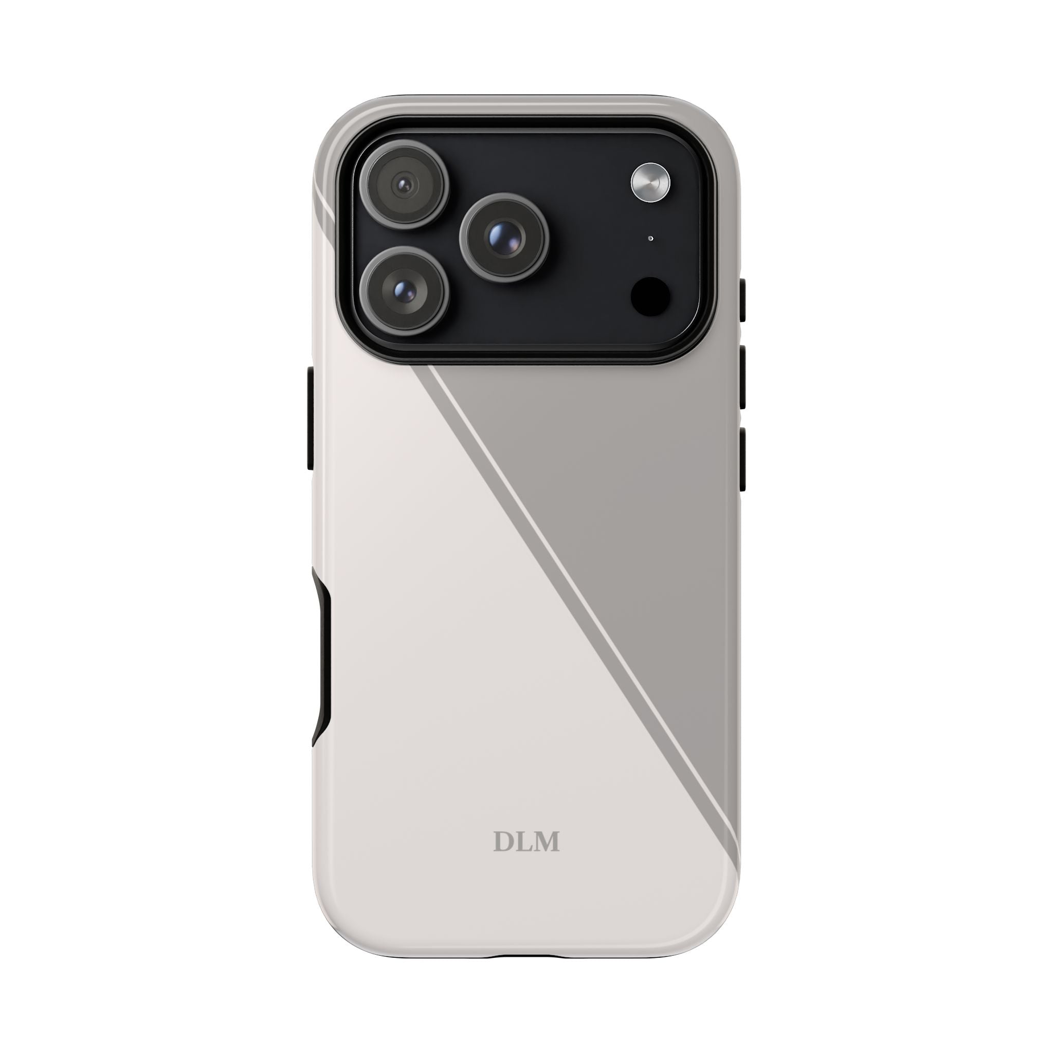 Grey Two Tone Case Custom Initials Case