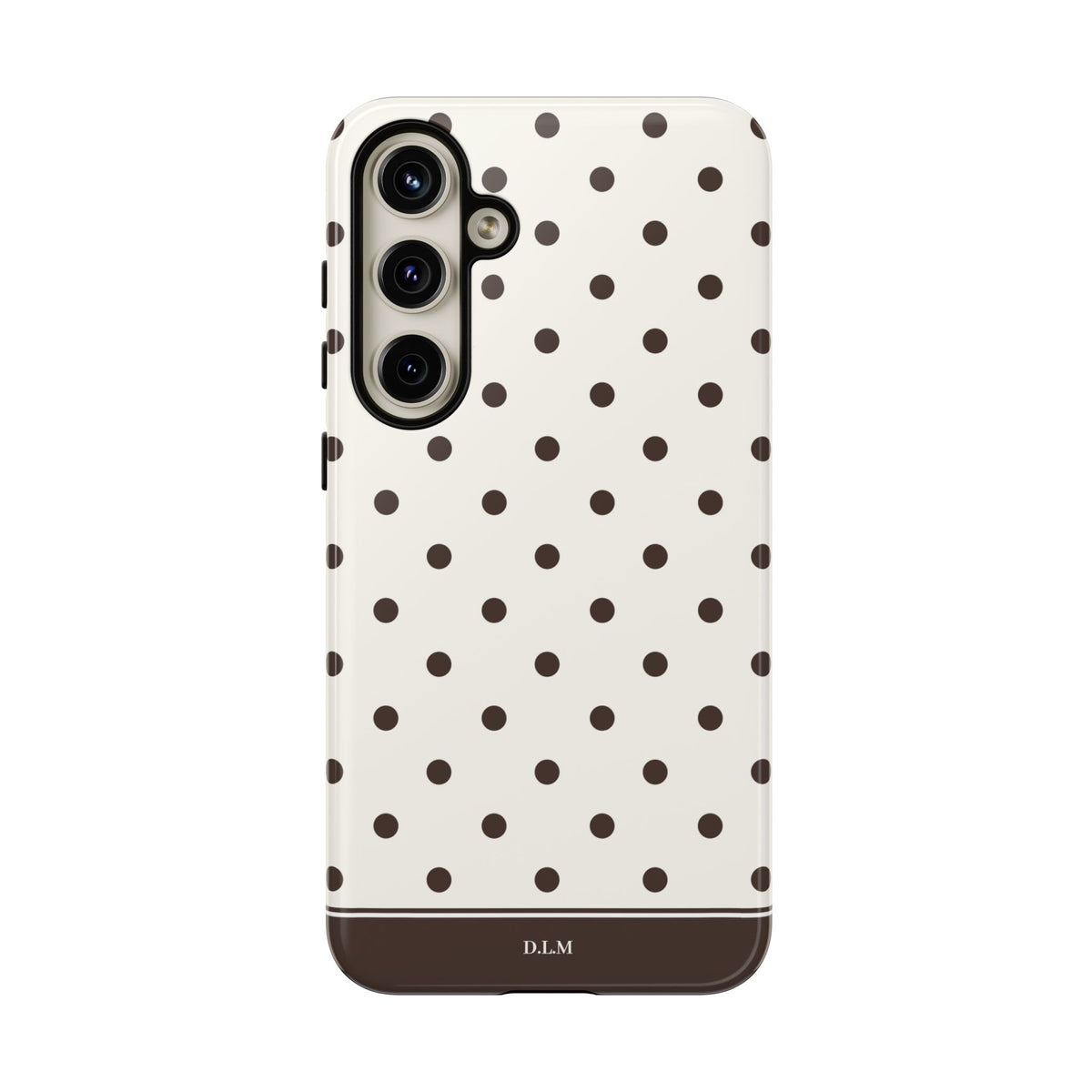 Creamy Mocha Personalised Polka Dot Case