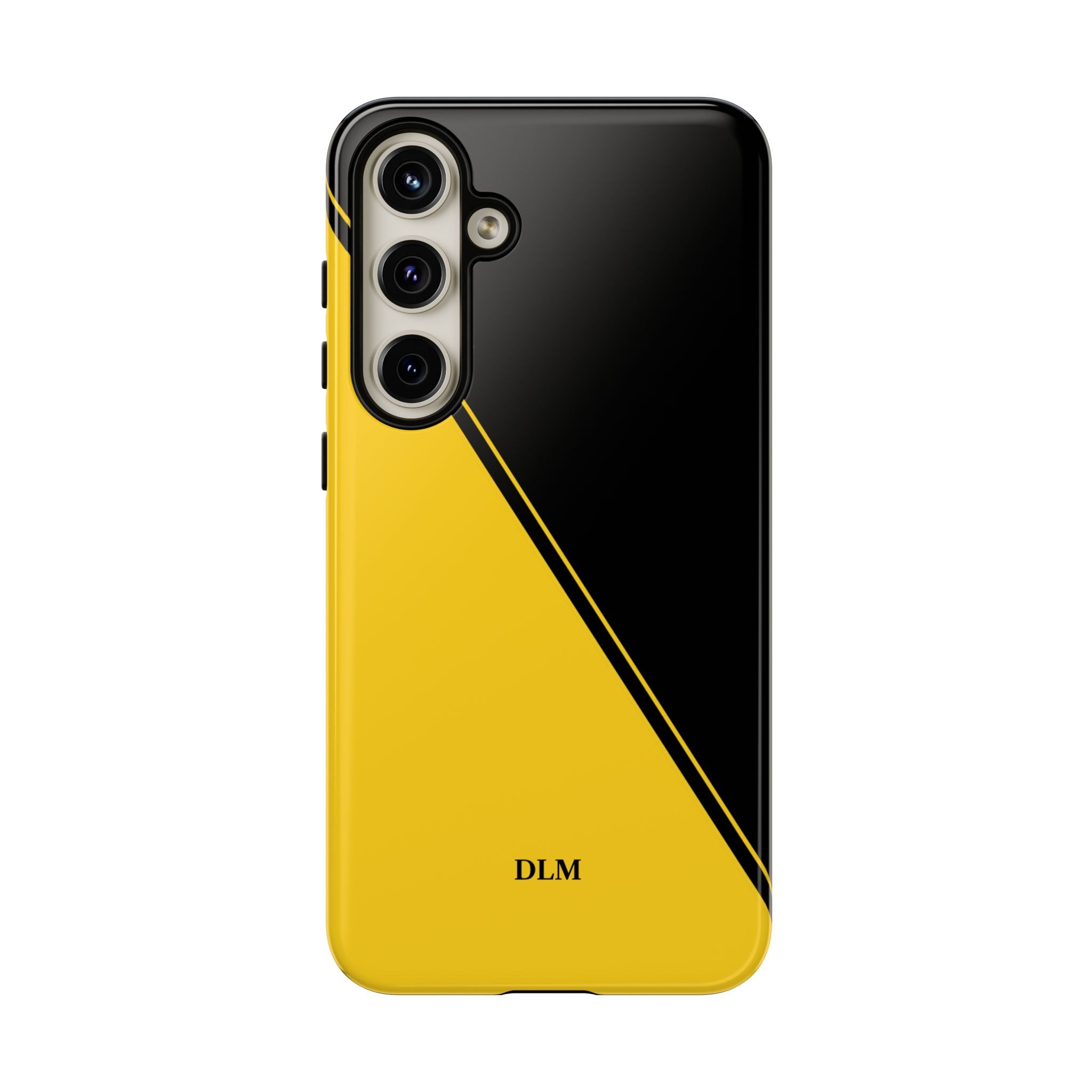 Yellow/Black Two Tone Custom Initials Case