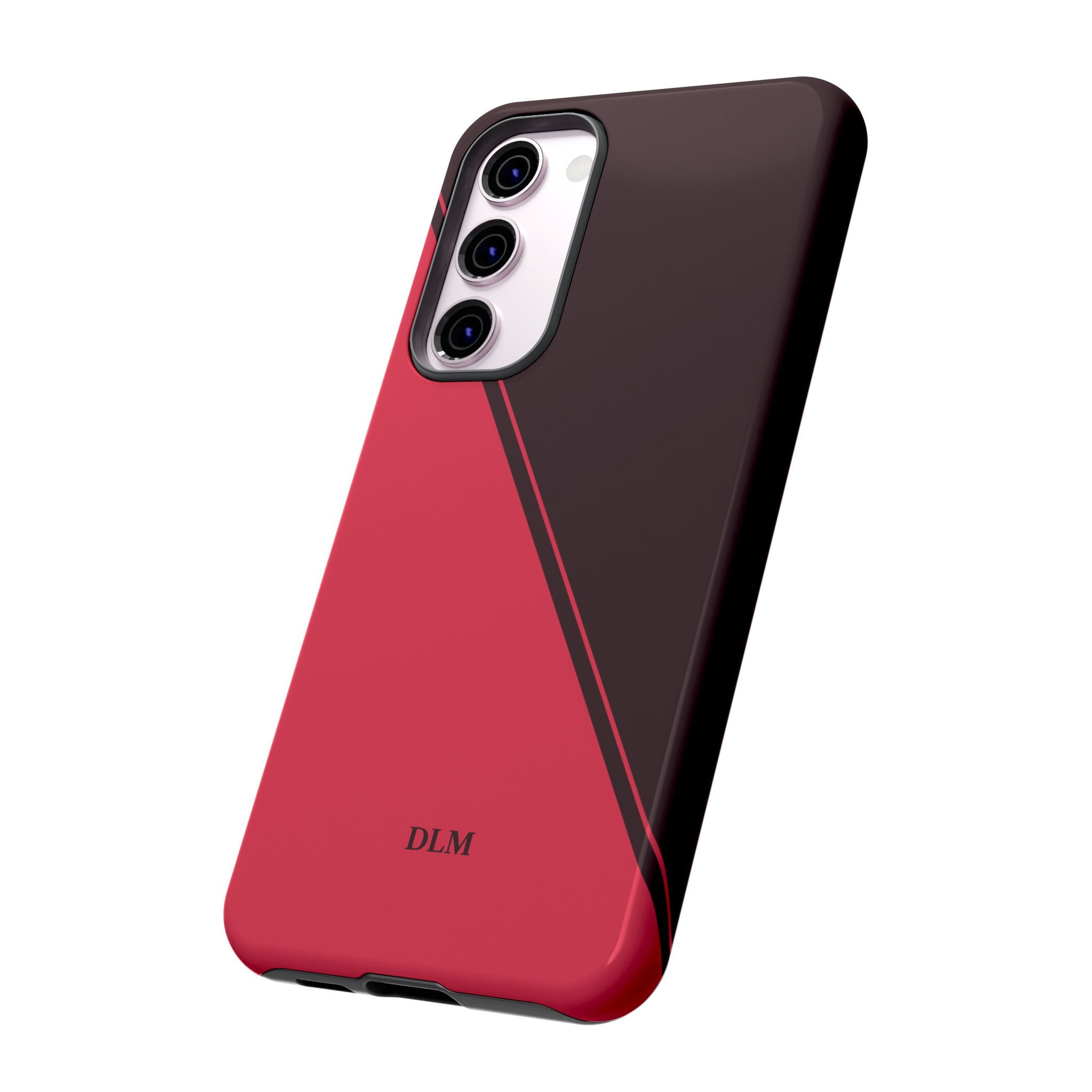 Red/Brown Two Tone Custom Initials Case