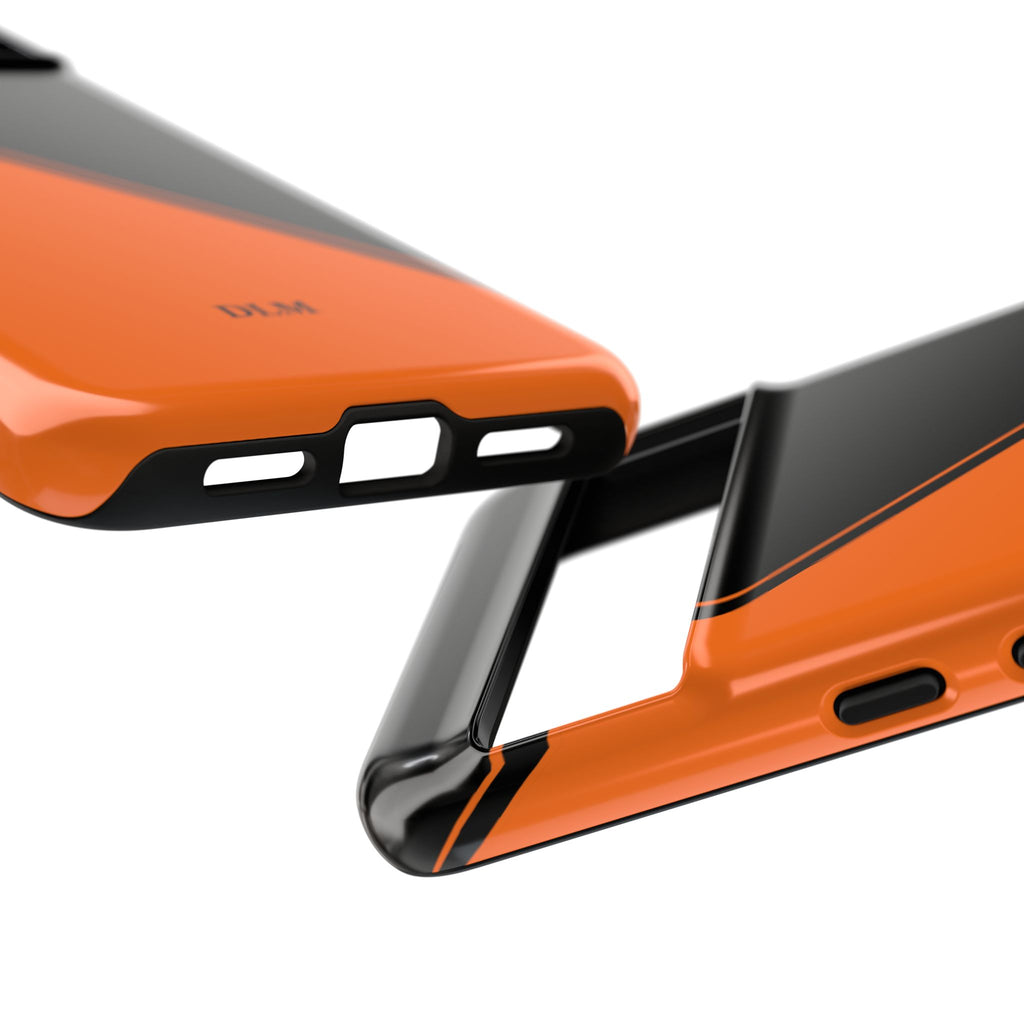Orange/Black Two Tone Custom Initials Case
