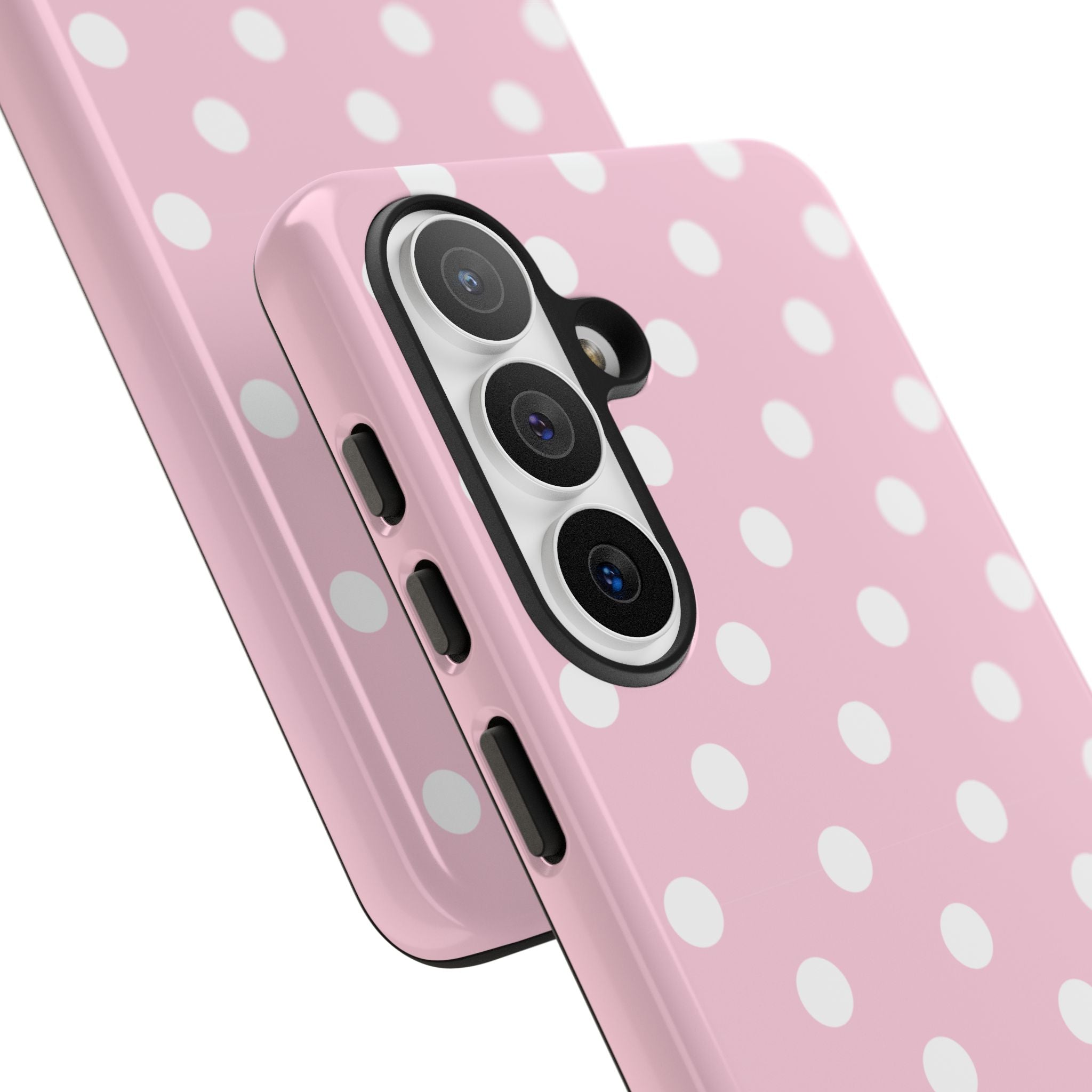 Pink & White PolkaDot Customisable Name Case