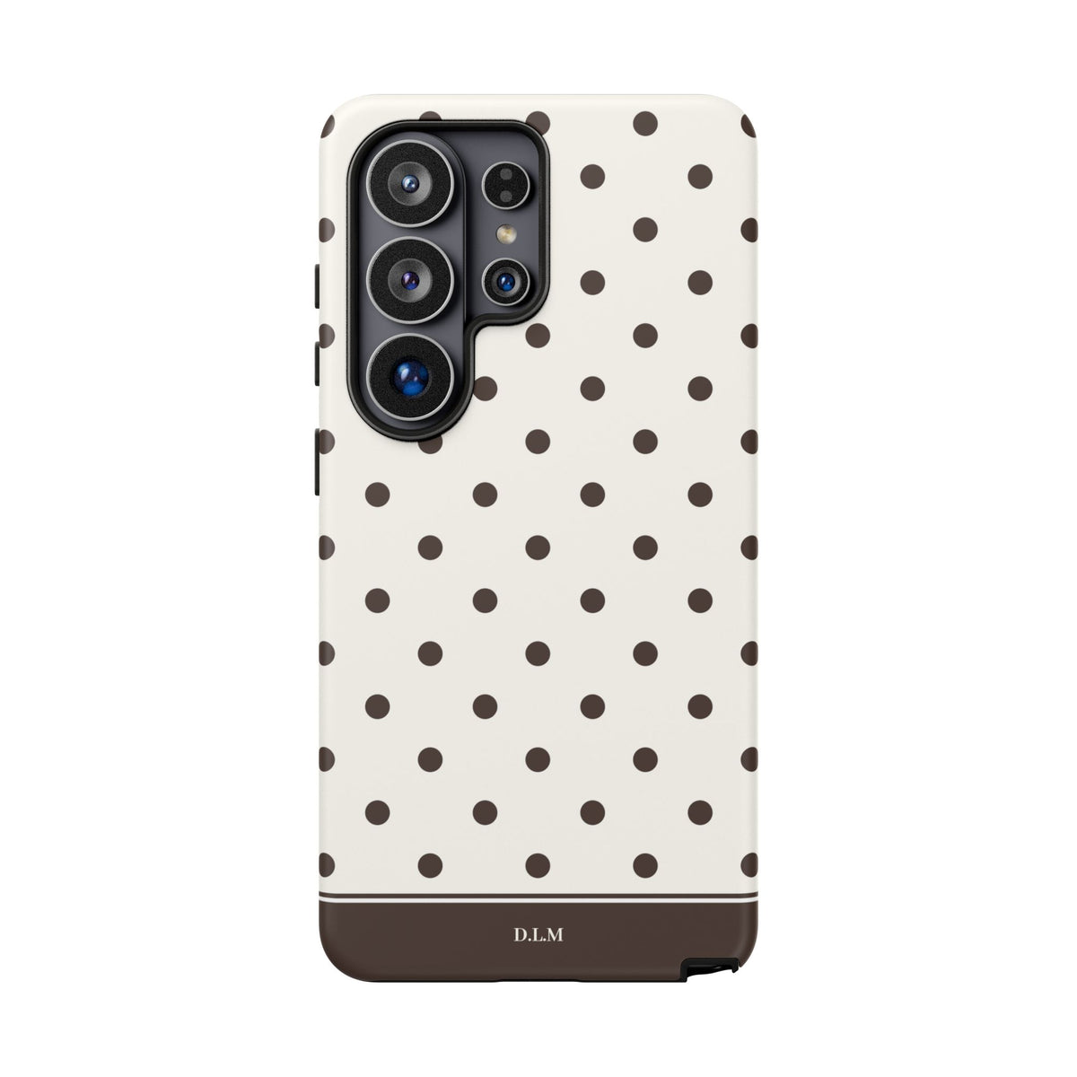 Creamy Mocha Personalised Polka Dot Case
