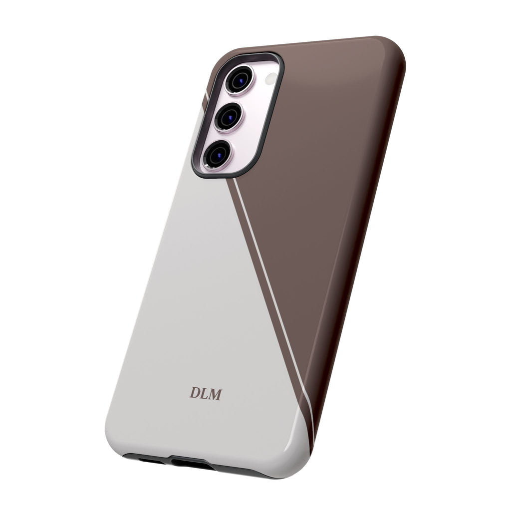 Brown/Cream Two Tone Custom Initials Case