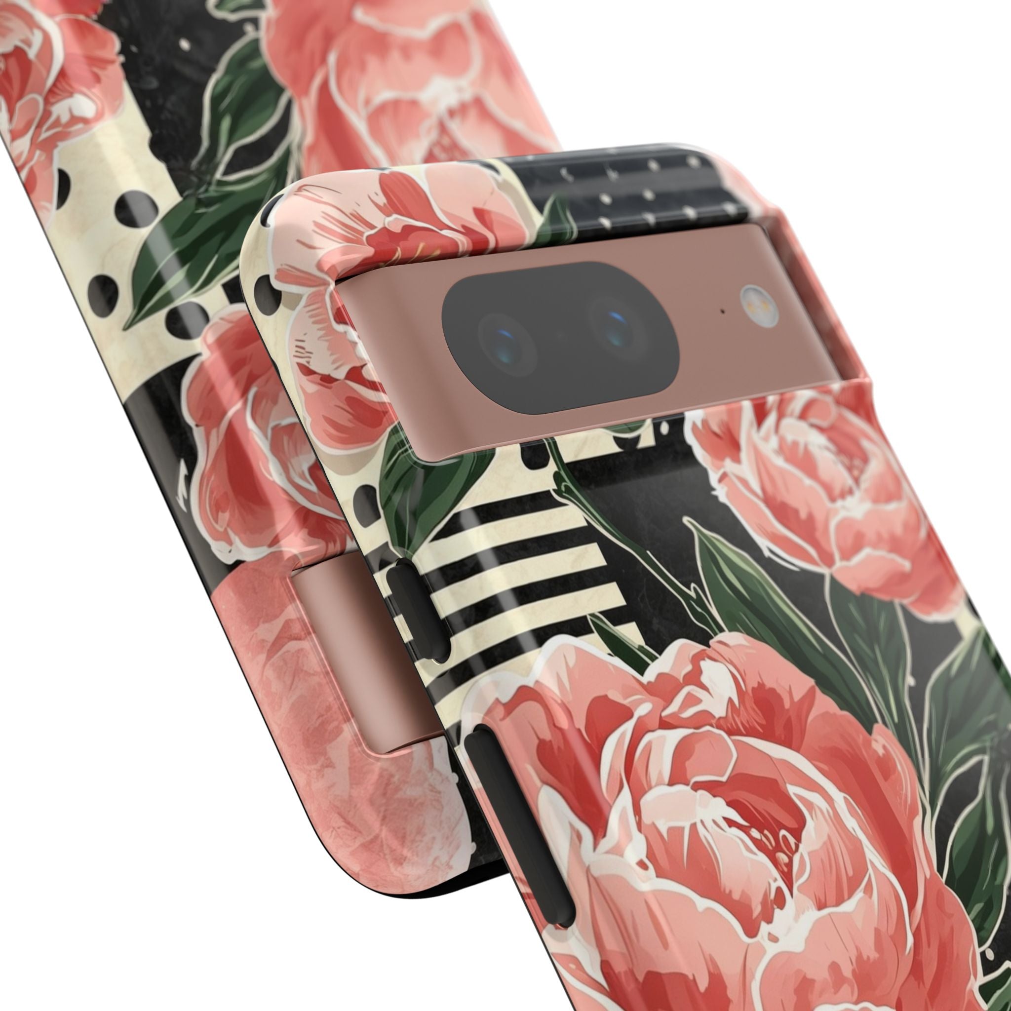 Pink Peony Stripes & Polka Dots