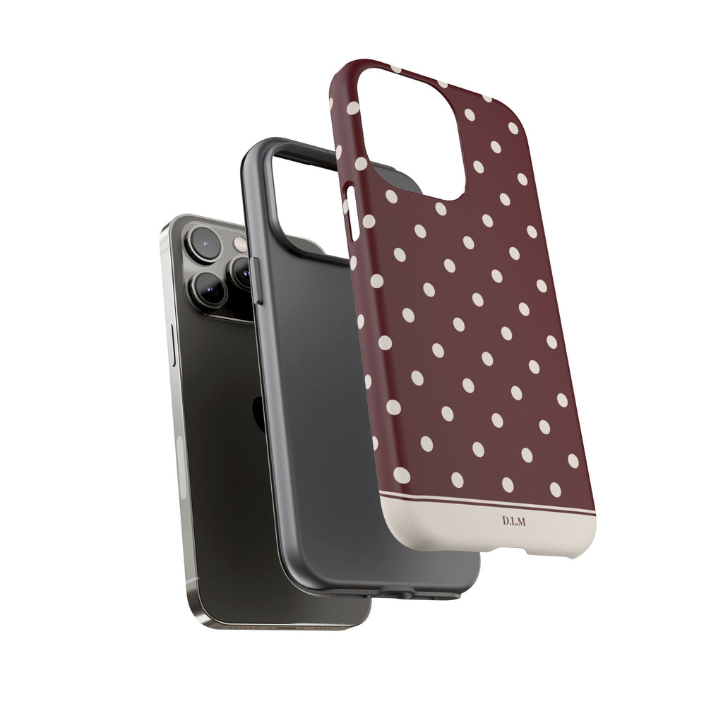 Cranberry Cream Personalised Polka Dot Case
