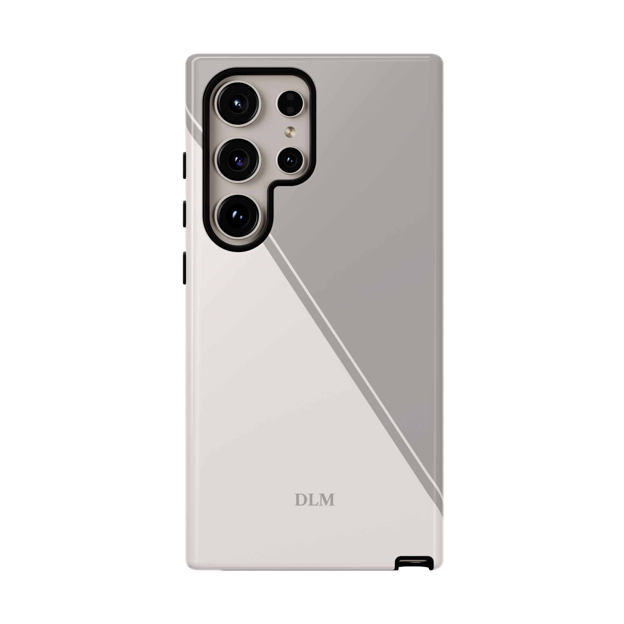 Grey Two Tone Case Custom Initials Case