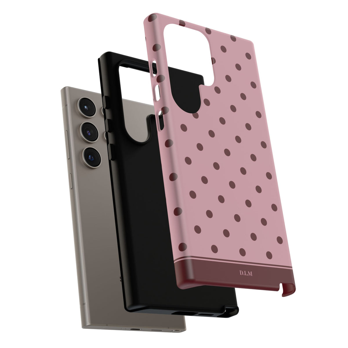 Berry Blush Personalised Polka Dot Case