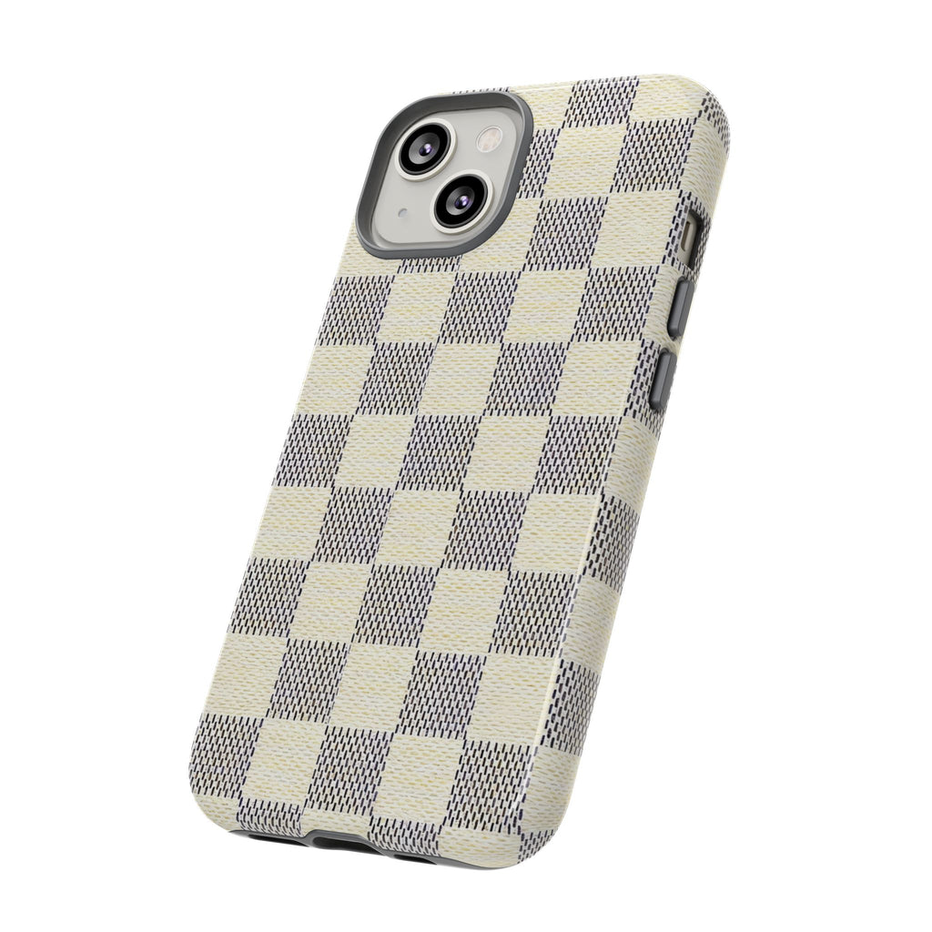 Checkered Cream Phone Case