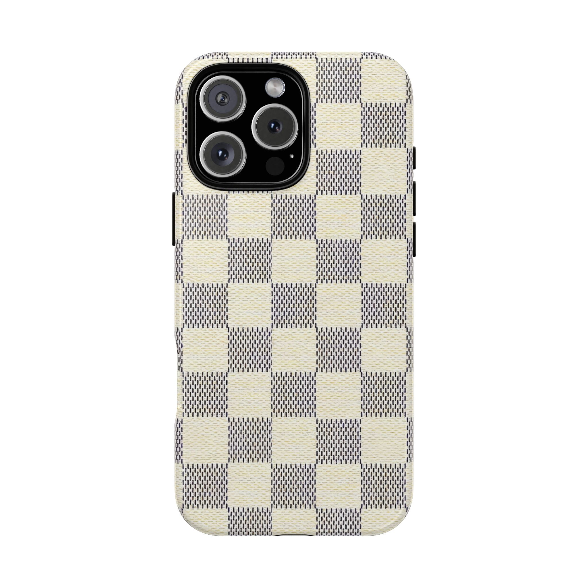 Checkered Cream Phone Case