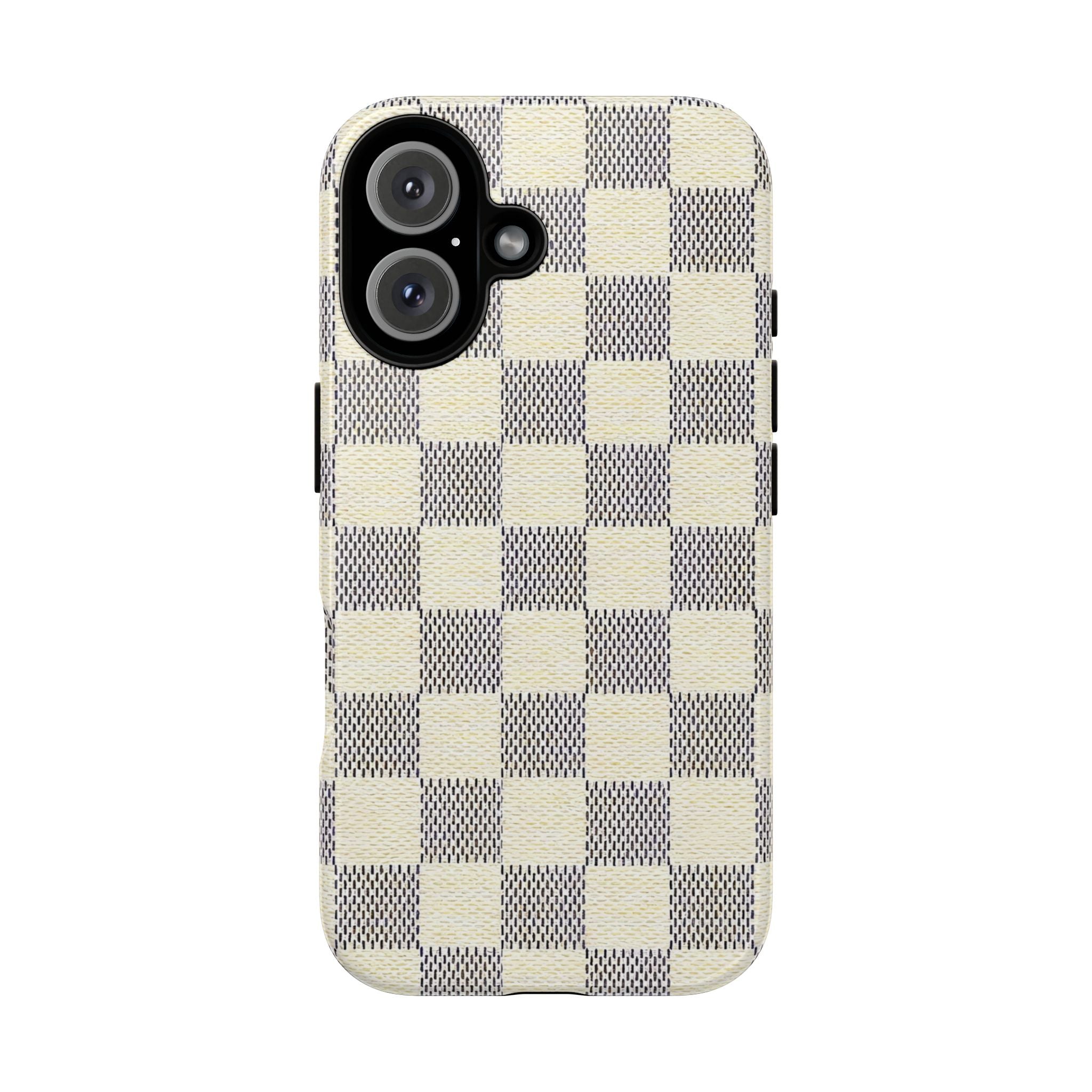 Checkered Cream Phone Case