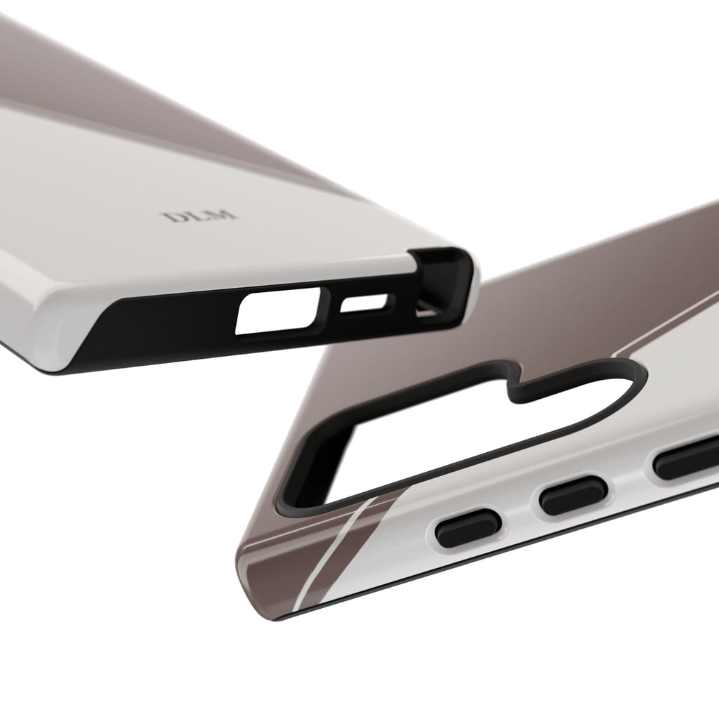 Brown/Cream Two Tone Custom Initials Case