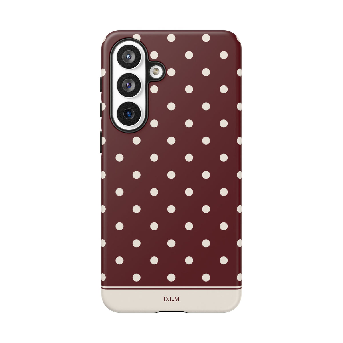 Cranberry Cream Personalised Polka Dot Case