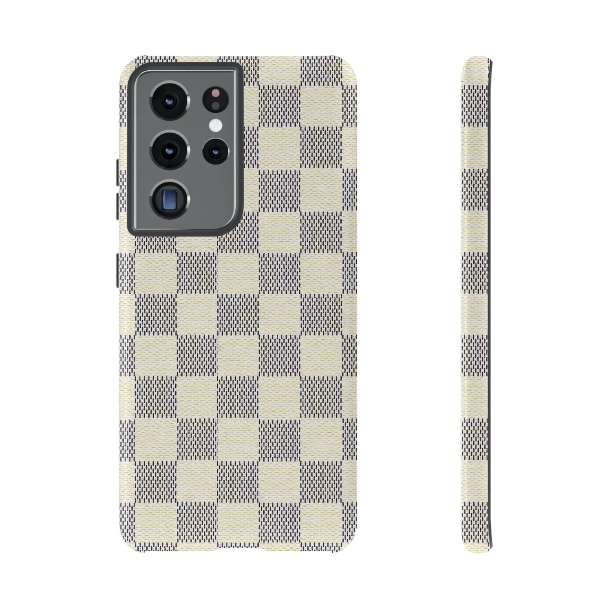 Checkered Cream Phone Case