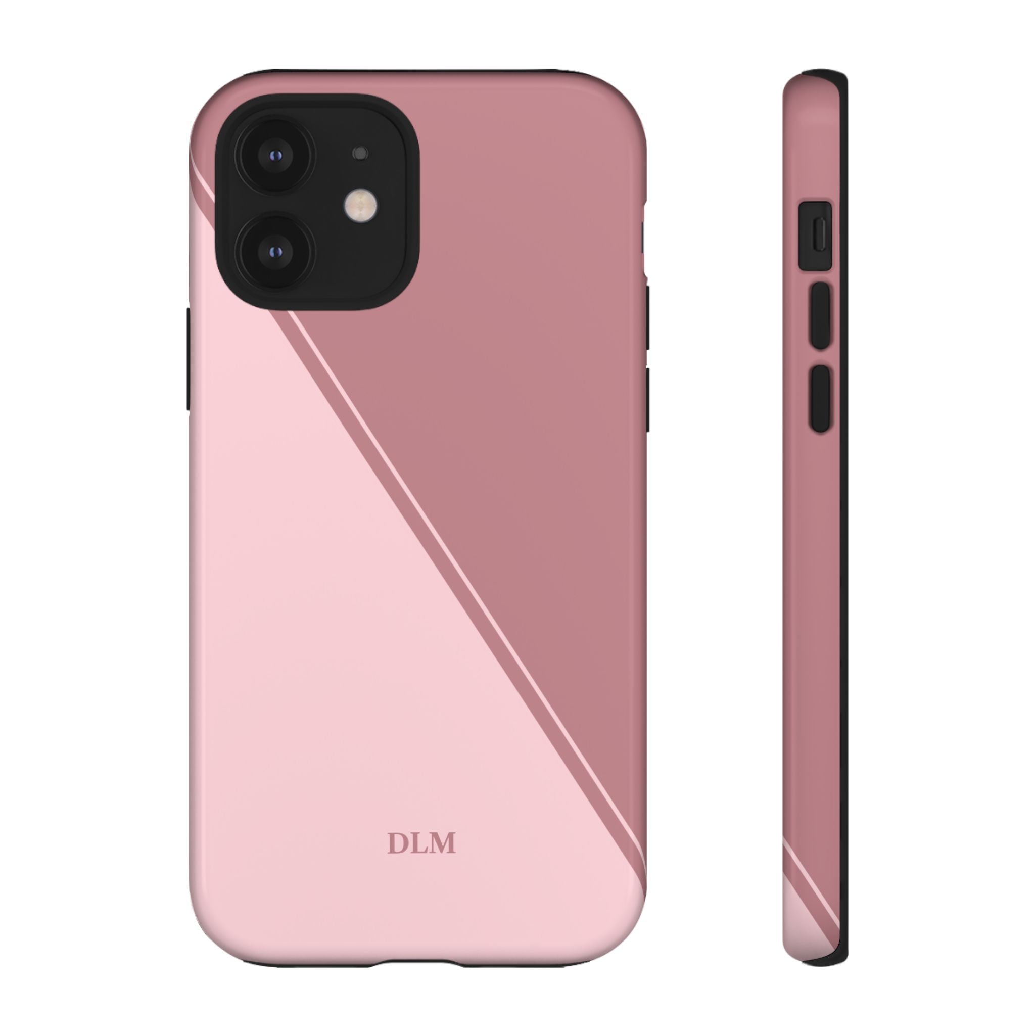 Pinks Two Tone Custom Initials Case