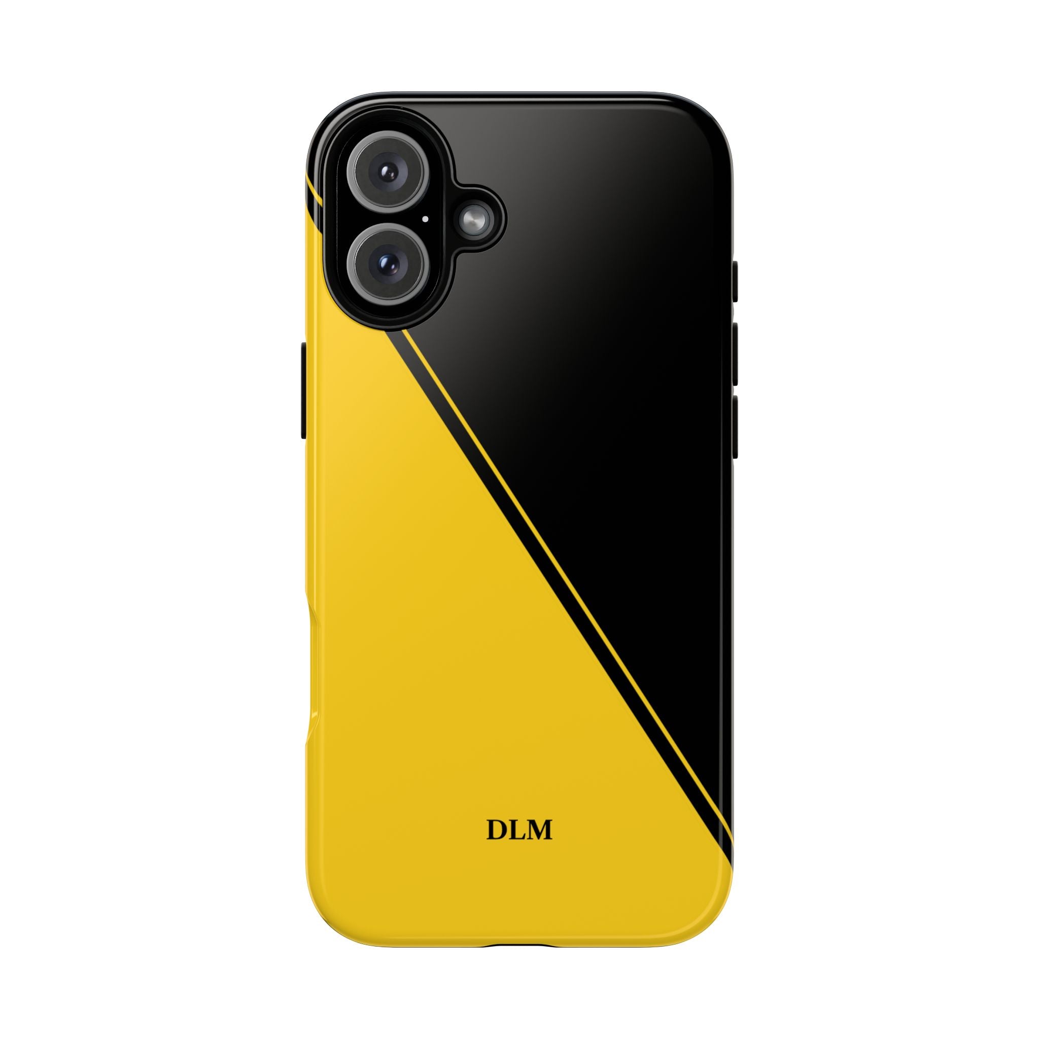 Yellow/Black Two Tone Custom Initials Case