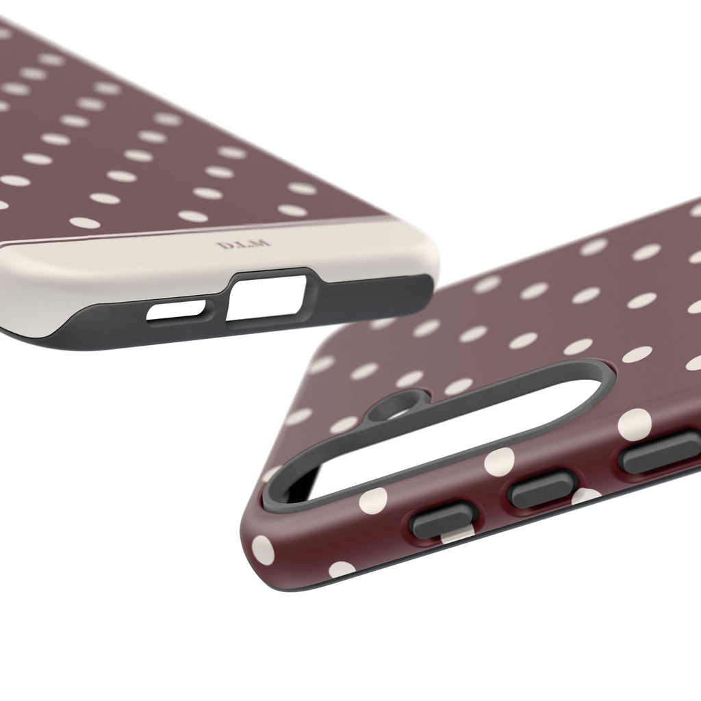 Cranberry Cream Personalised Polka Dot Case