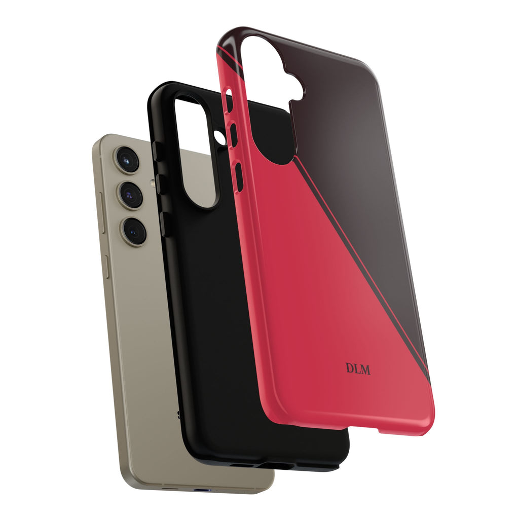 Red/Brown Two Tone Custom Initials Case
