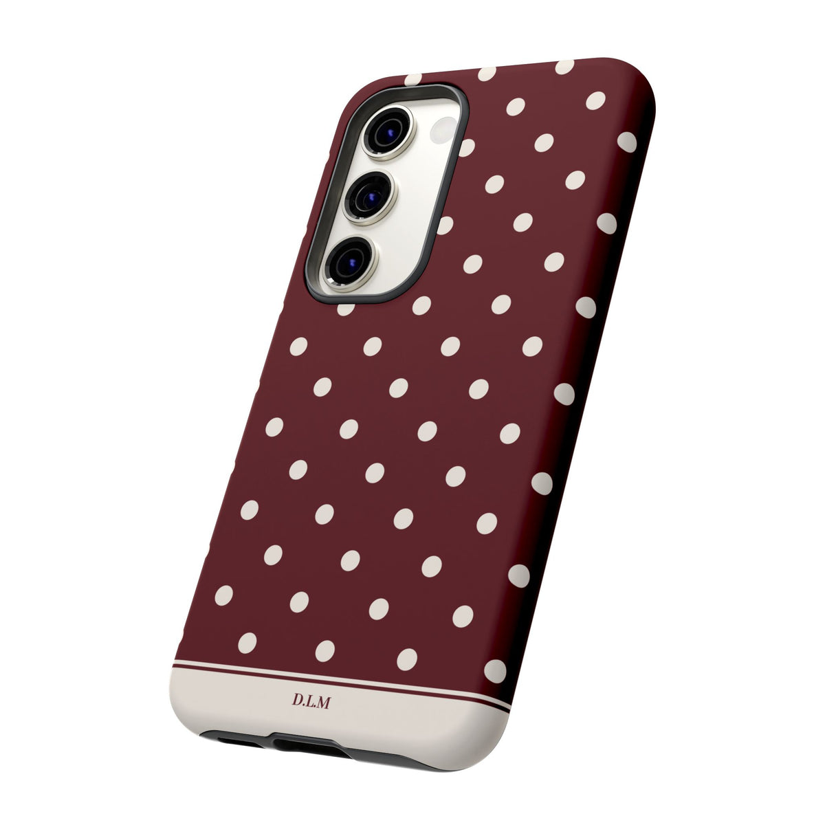 Cranberry Cream Personalised Polka Dot Case