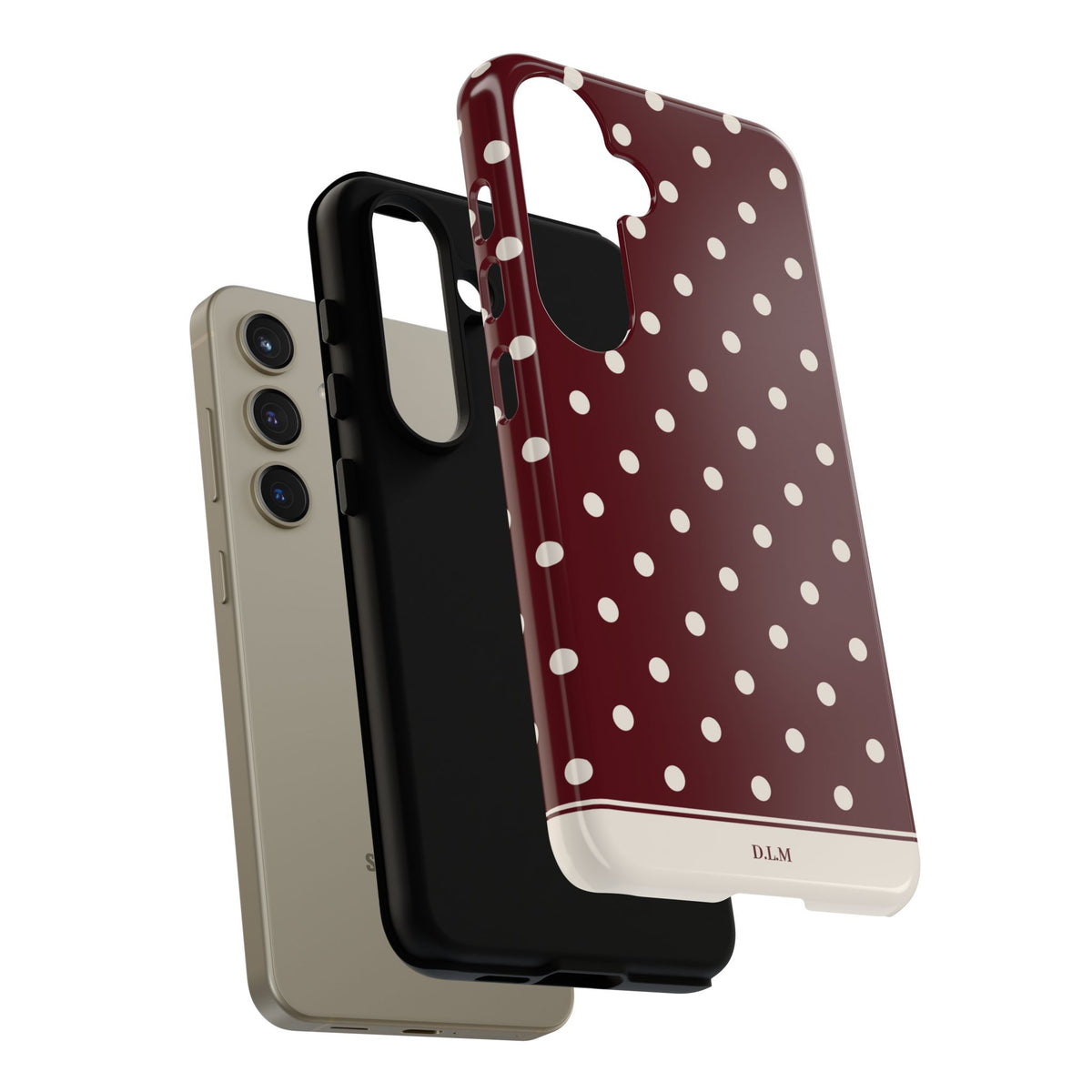 Cranberry Cream Personalised Polka Dot Case