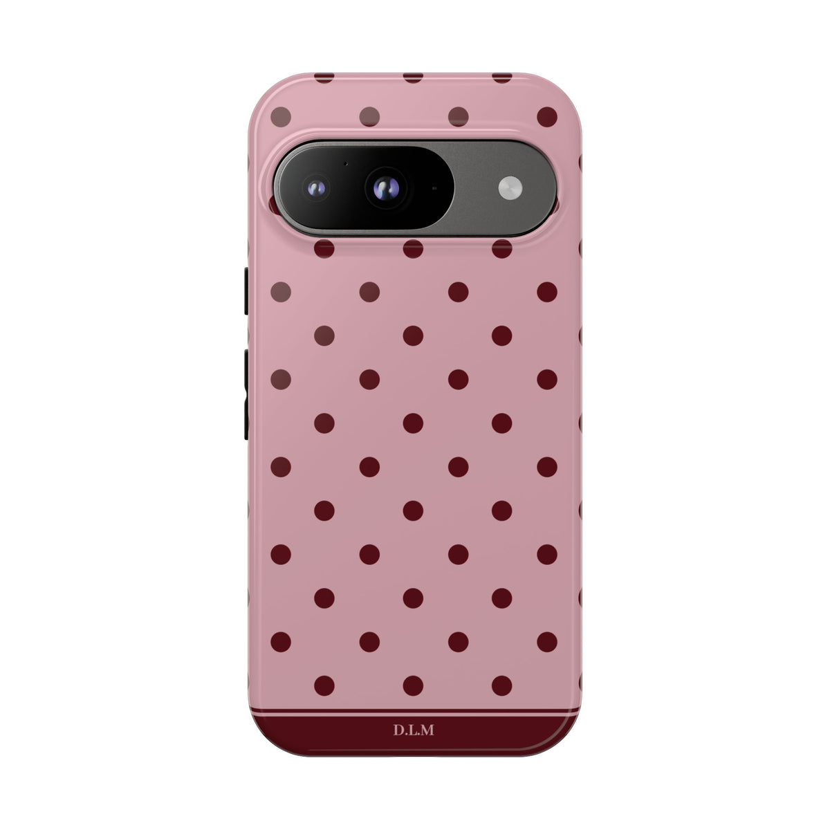Berry Blush Personalised Polka Dot Case