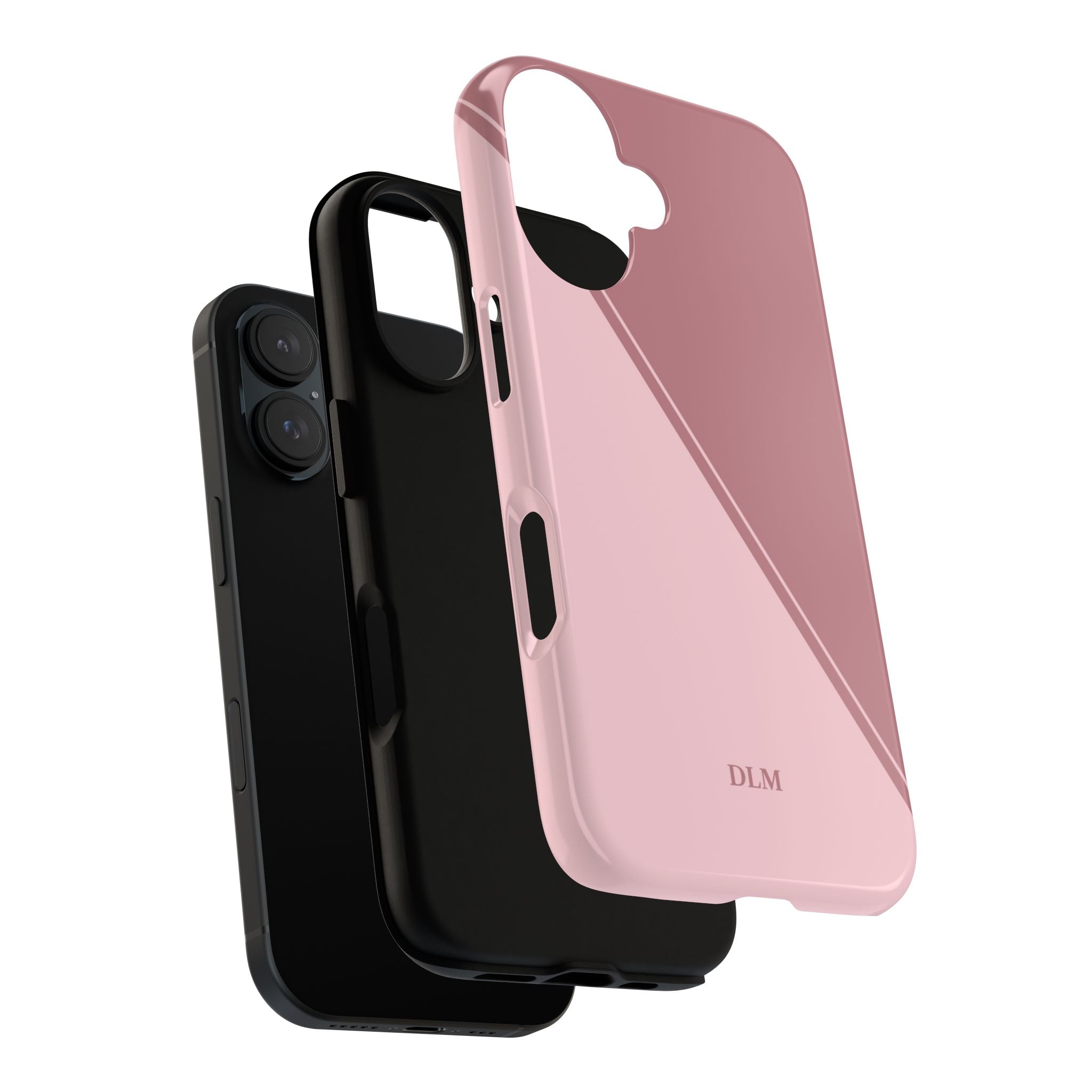 Pinks Two Tone Custom Initials Case